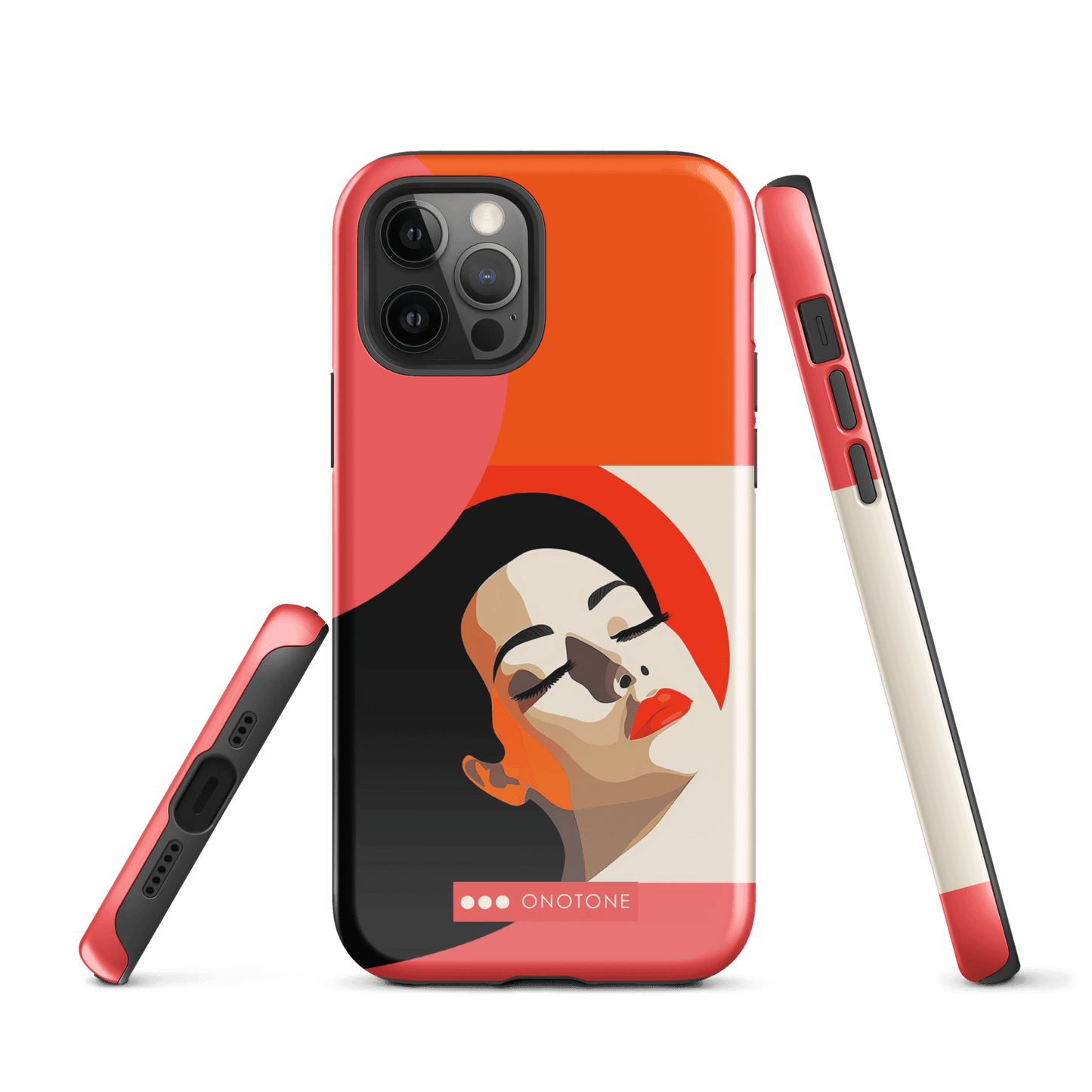 Dual Layer orange modern iPhone® Case ( MD-3857)