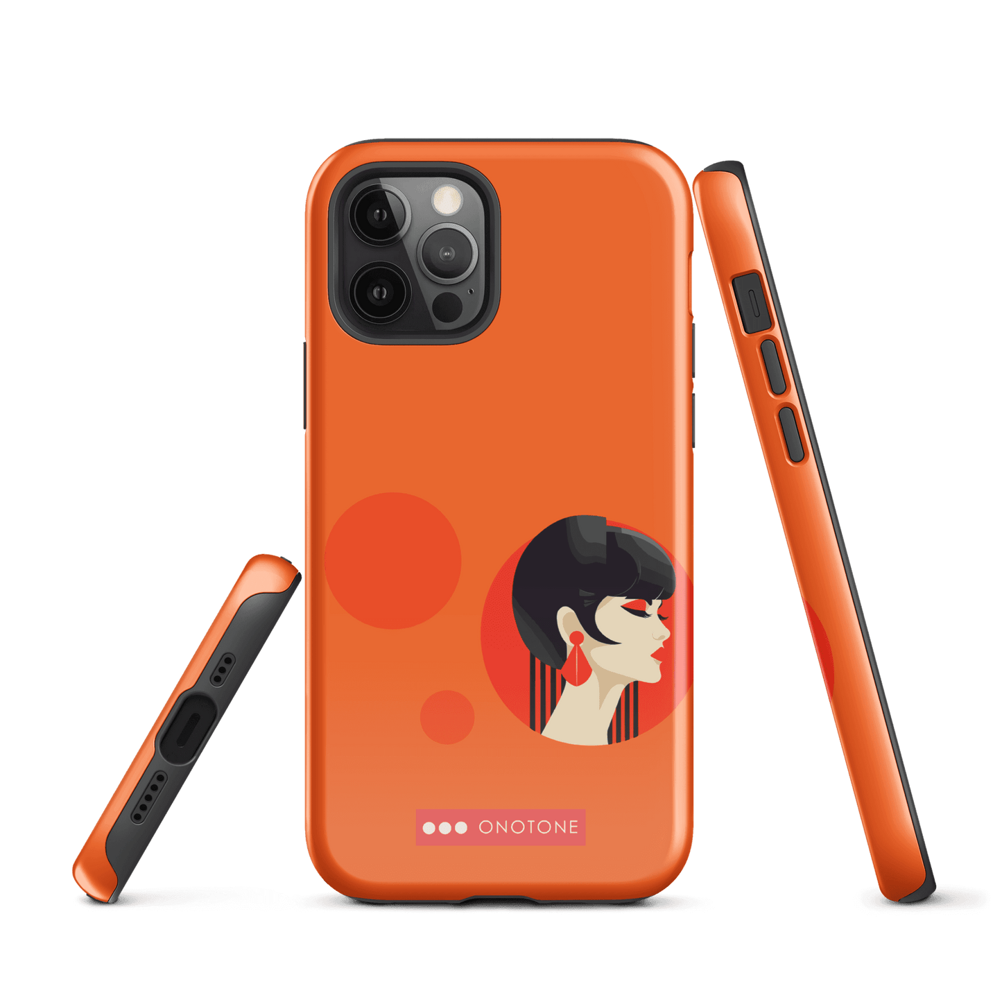 Dual Layer orange modern iPhone® Case ( MD-3801)