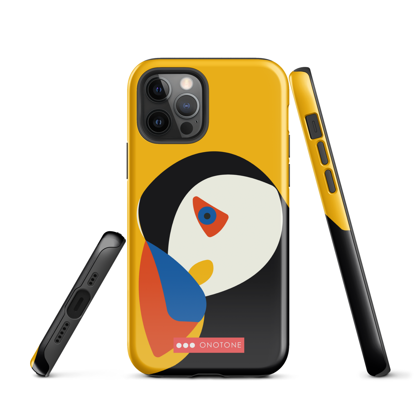 Dual Layer yellow modern iPhone® Case