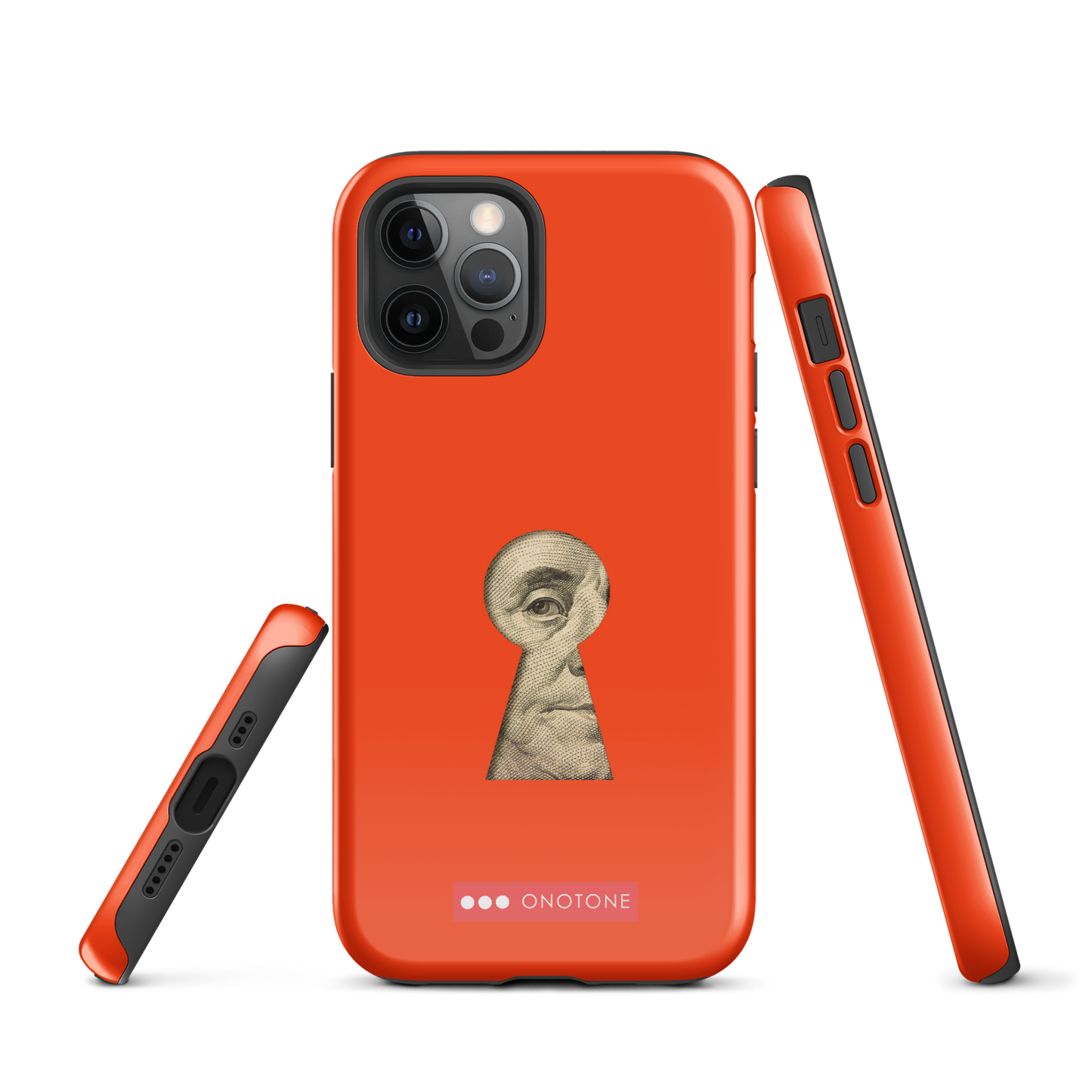 Dual Layer red modern iPhone® Case