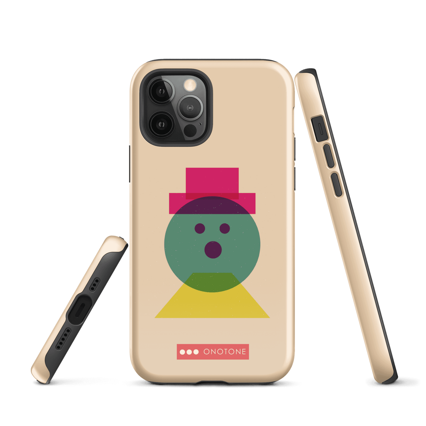 Dual Layer beige modern iPhone® Case ( MD-3129)