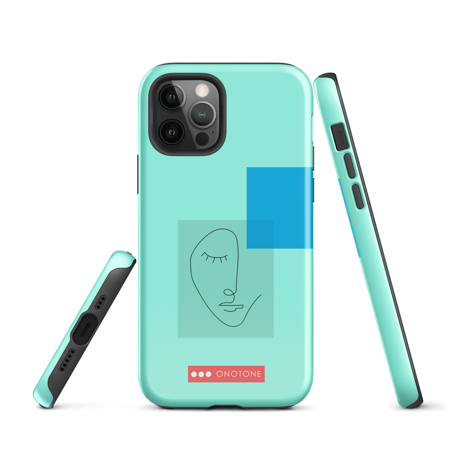 Dual Layer blue modern iPhone® Case ( MD-3745)