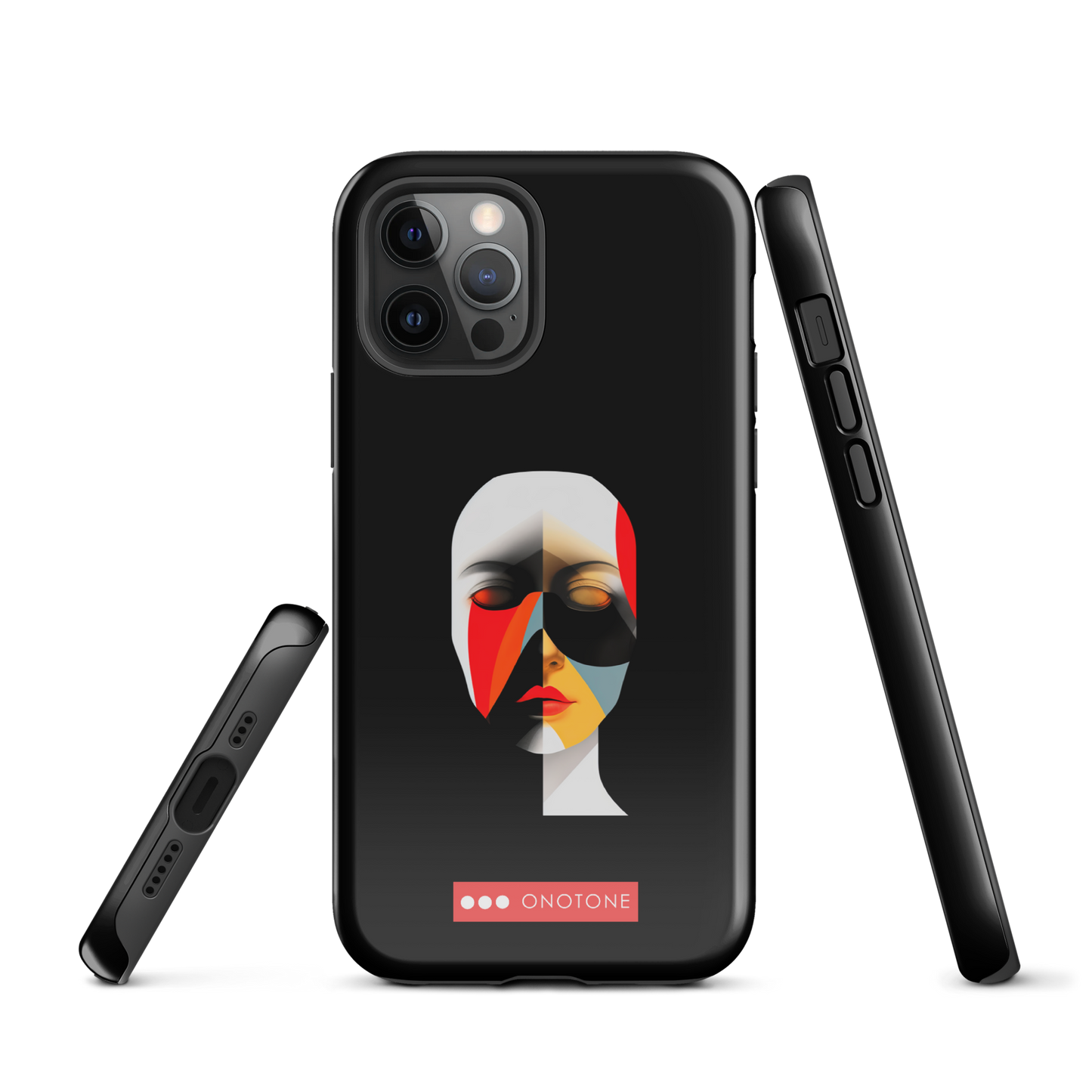 Dual Layer black modern iPhone® Case