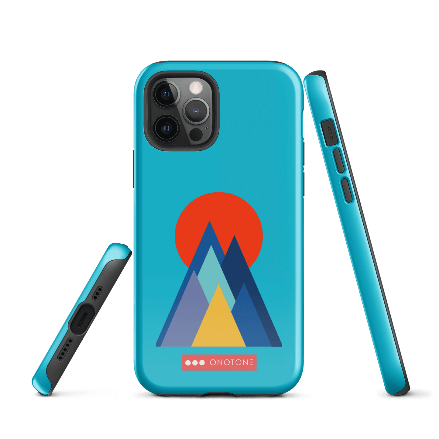 Dual Layer blue modern iPhone® Case ( MD-2737)