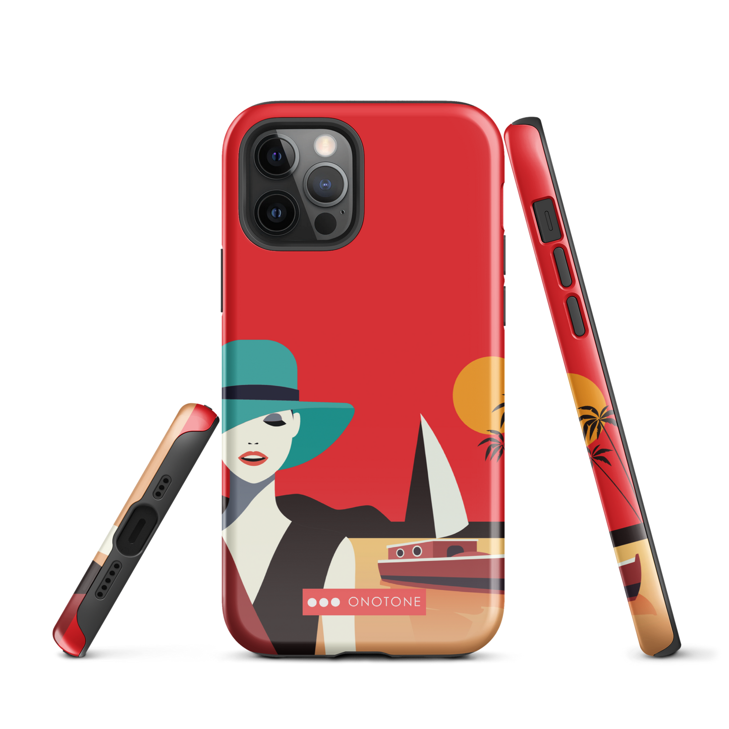 Dual Layer red modern iPhone® Case ( MD-1841)
