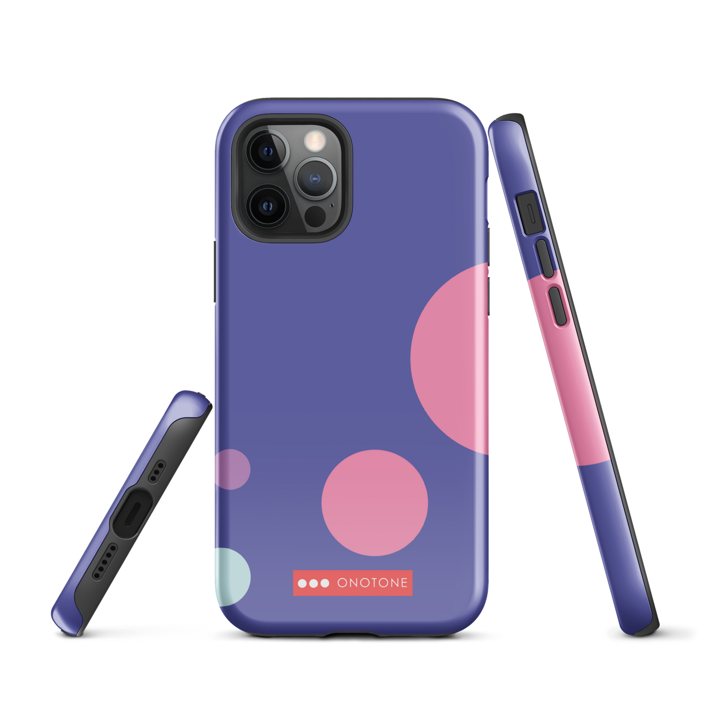 Dual Layer purple modern iPhone® Case