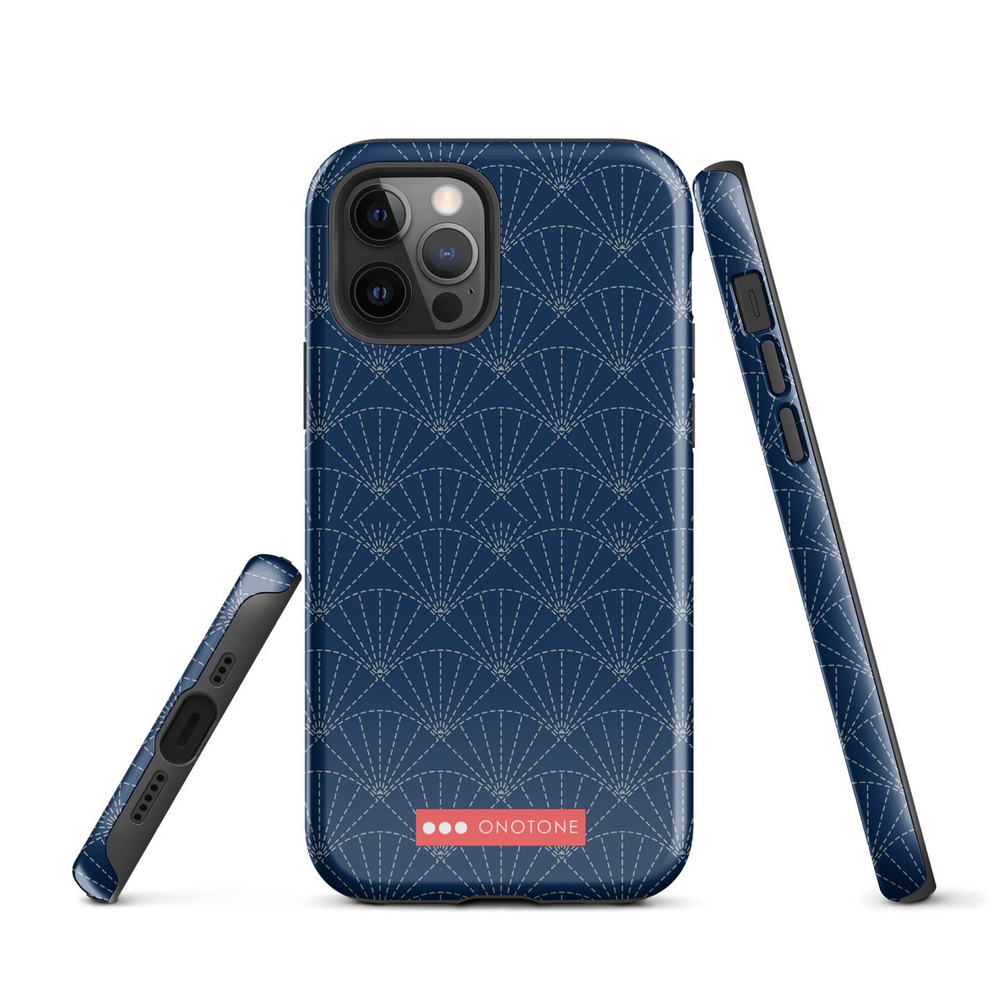 Japanese design indigo iPhone® Case with patterns