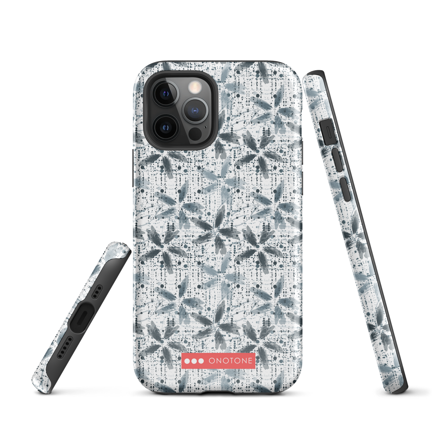 Japanese design indigo iPhone® Case with floral designs