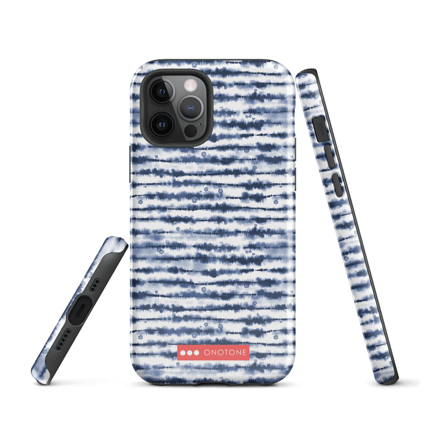 Japanese design indigo iPhone® Case with hand drawn patterns (IND-002)