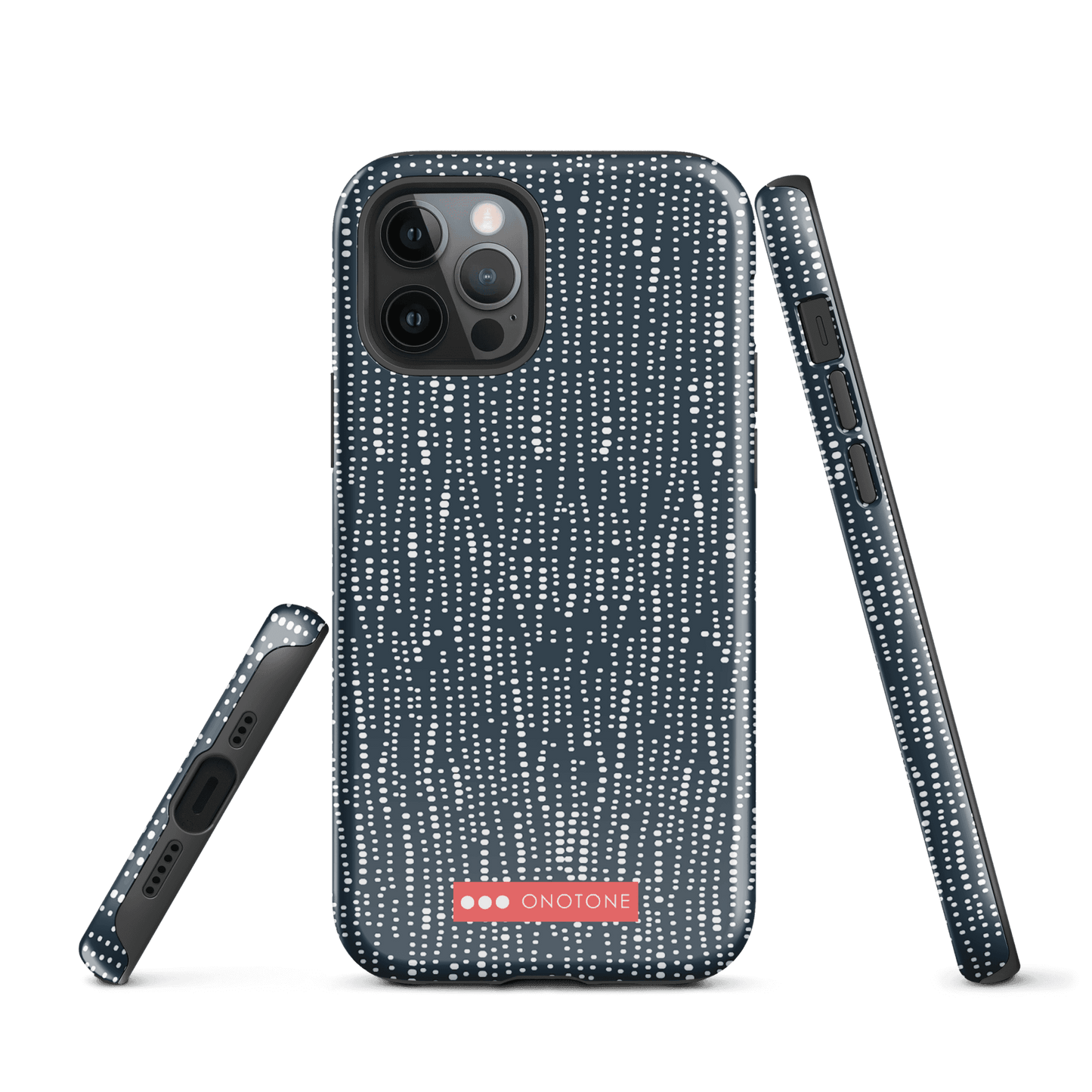Japanese design indigo iPhone® Case with dotted patterns (IND-009)