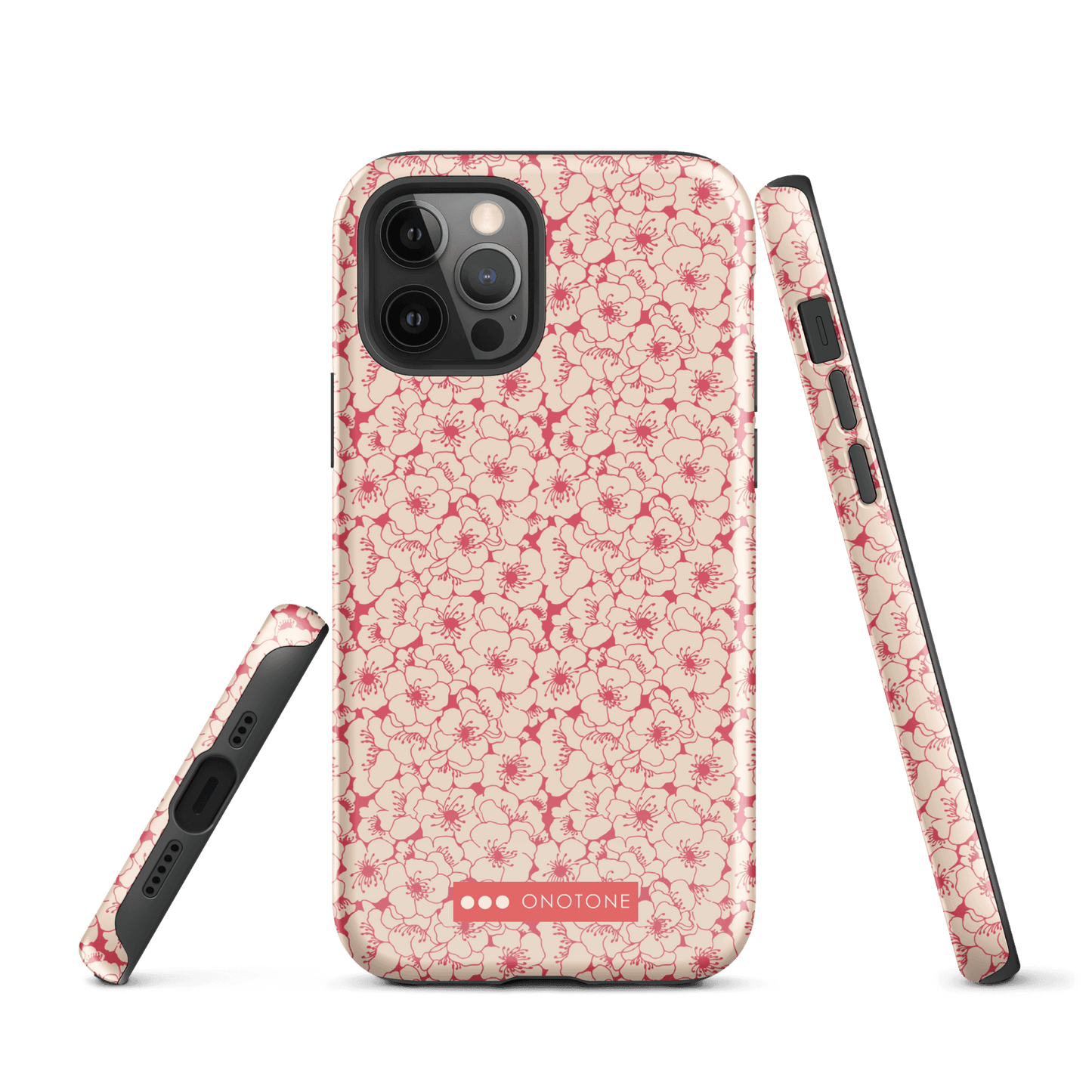 Japanese design indigo iPhone® Case with sakura patterns (IND-012)