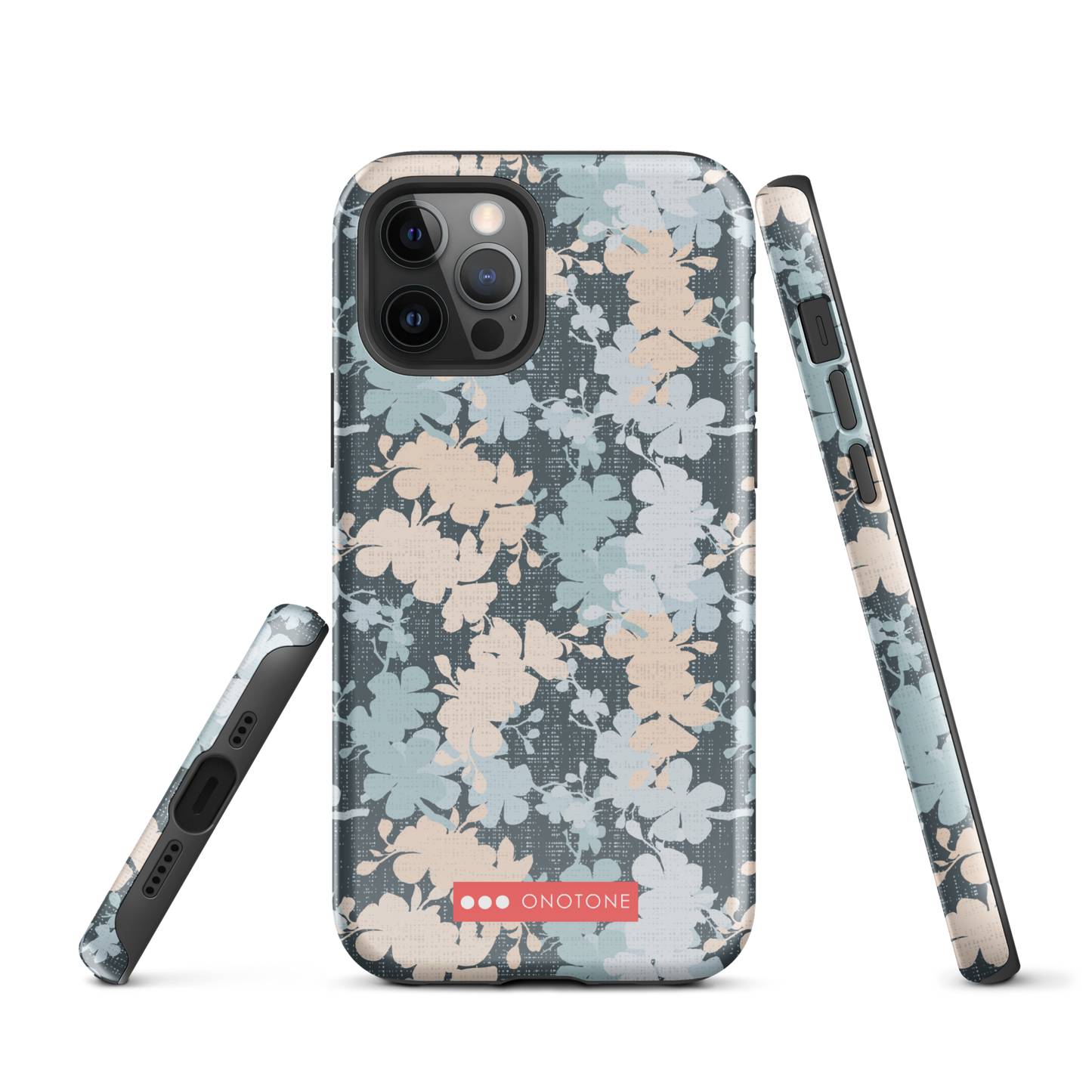 Japanese design indigo iPhone® Case with sakura flower patterns