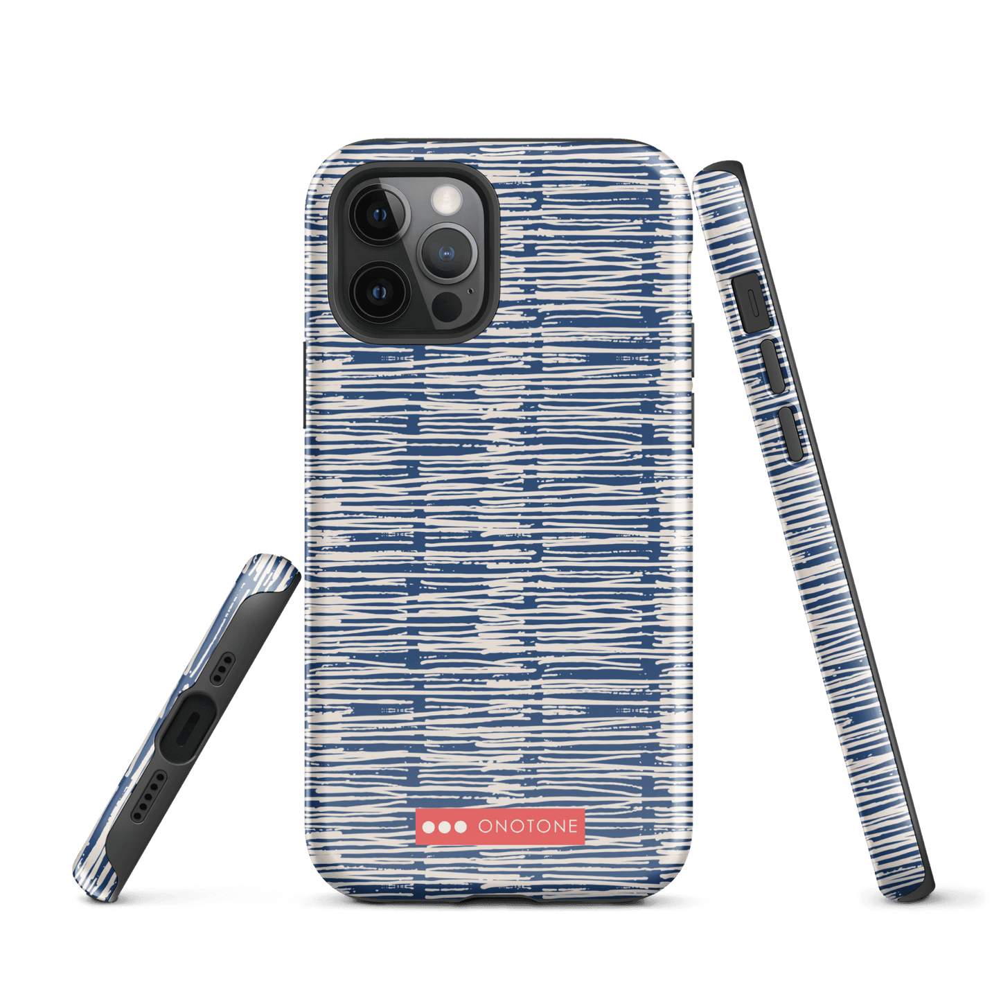 Japanese design indigo iPhone® Case with blue patterns (IND-032)