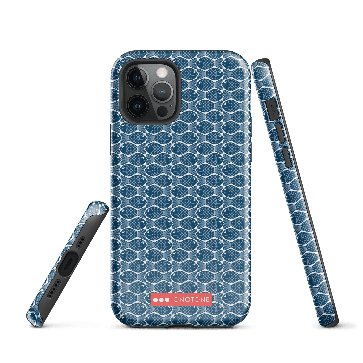 Japanese iPhone® Case with traditional Indigo fish patterns (IND-048)
