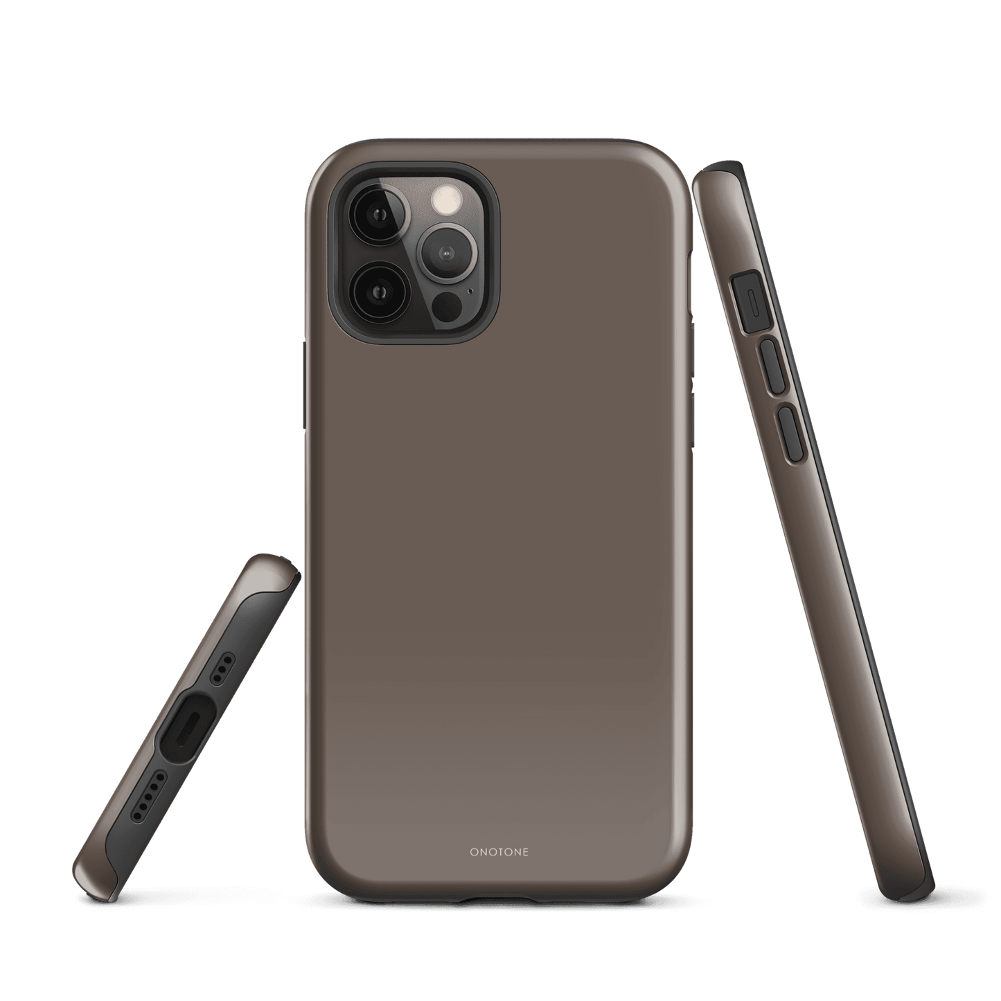 GRAY MINIMALIST IPHONE® CASE - PANTONE® CHOCOLATE CHIP