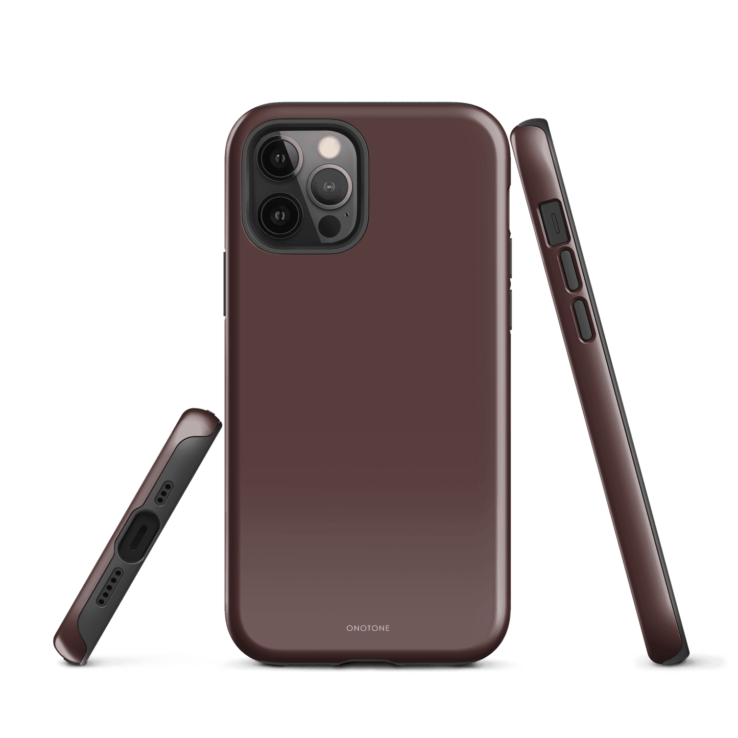 GRAY MINIMALIST IPHONE® CASE - PANTONE® BITTER CHOCOLATE
