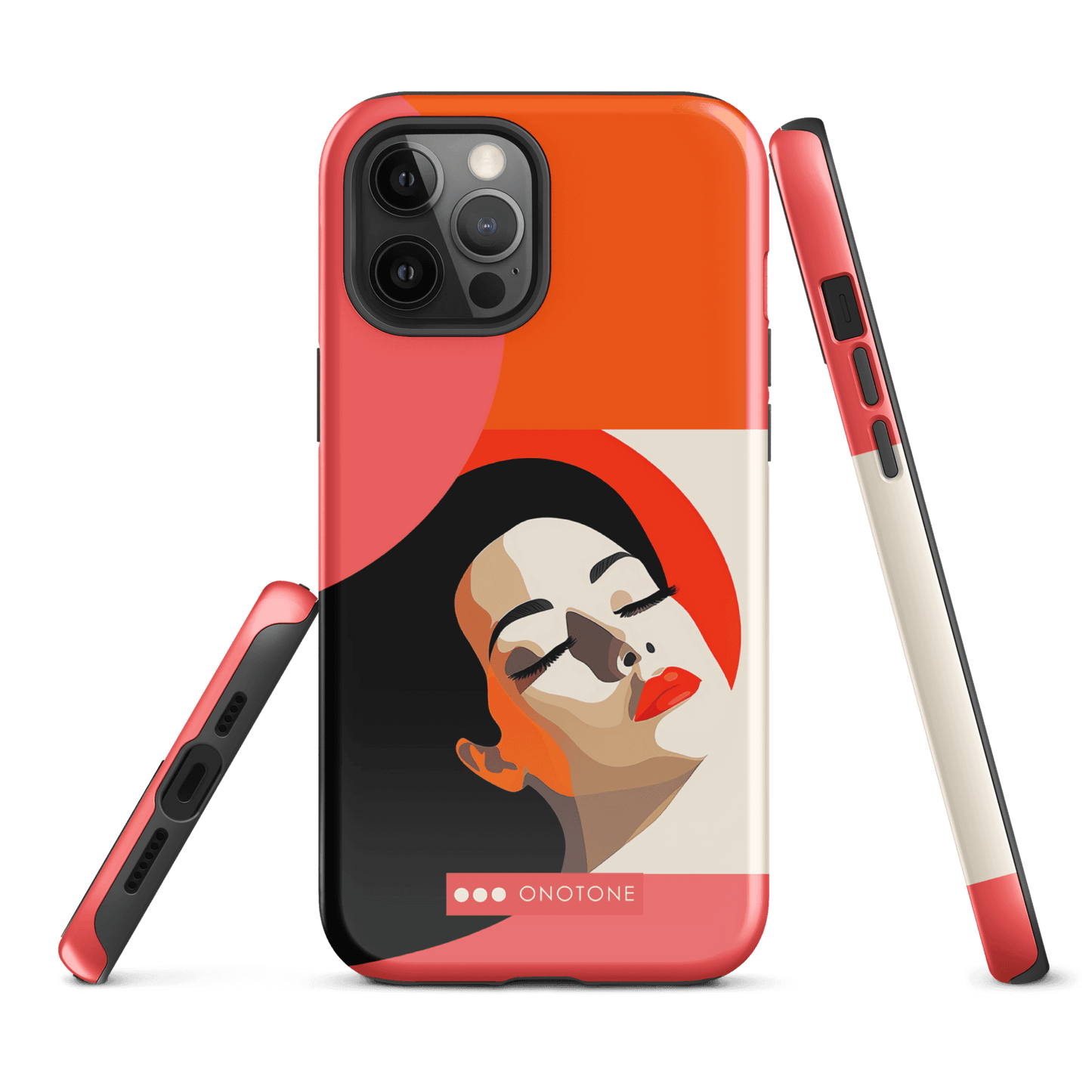 Dual Layer orange modern iPhone® Case ( MD-3857)