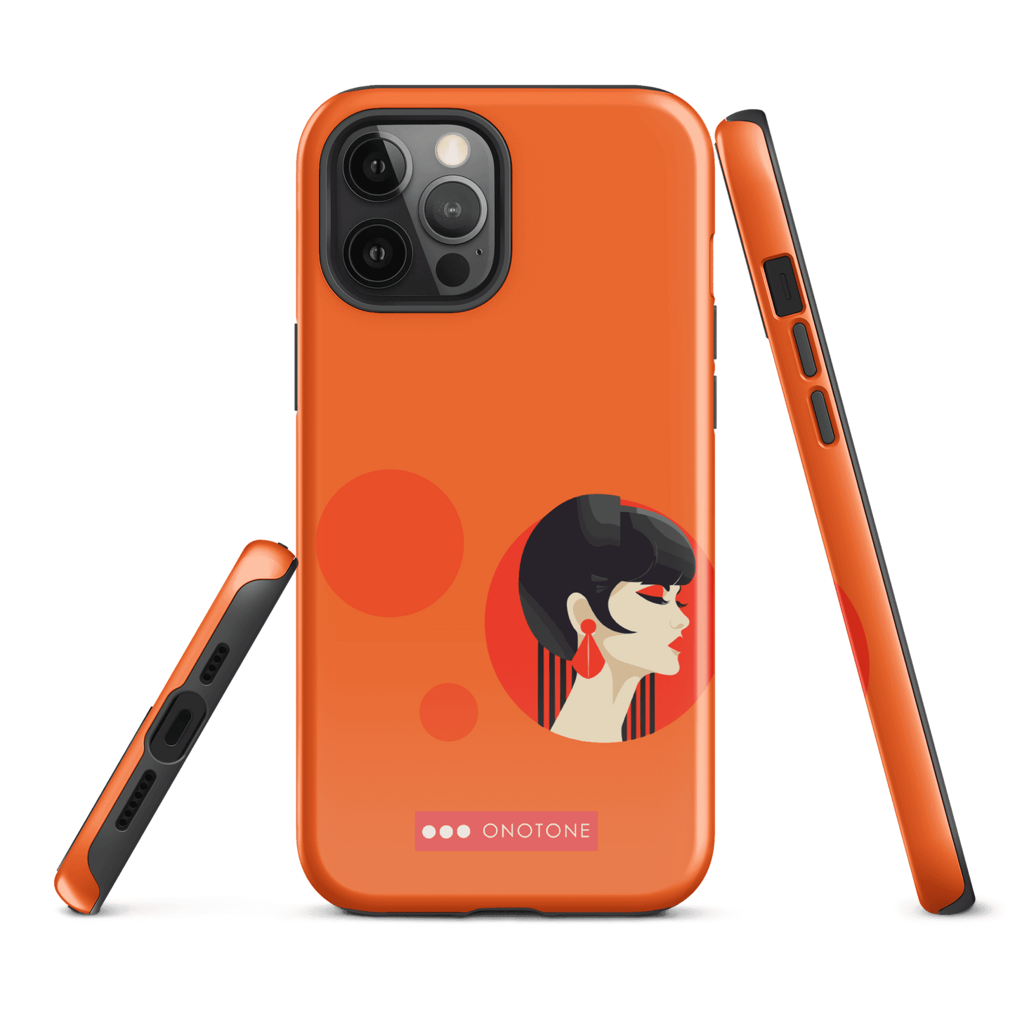 Dual Layer orange modern iPhone® Case ( MD-3801)