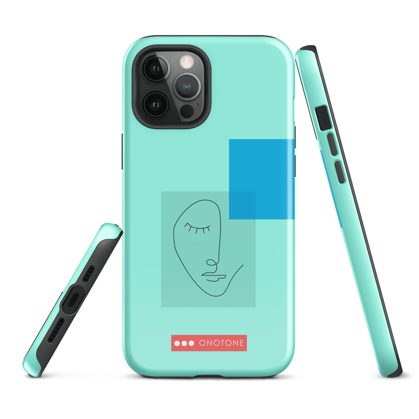 Dual Layer blue modern iPhone® Case ( MD-3745)