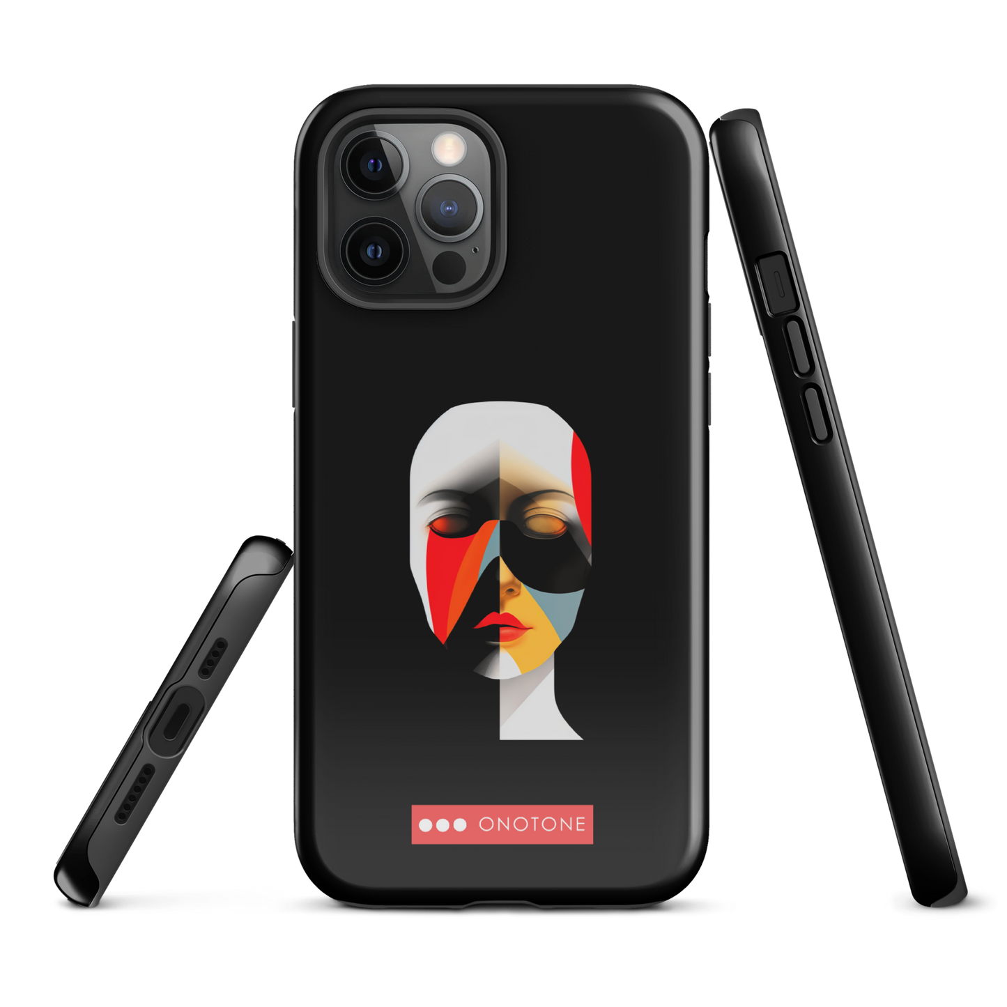 Dual Layer black modern iPhone® Case