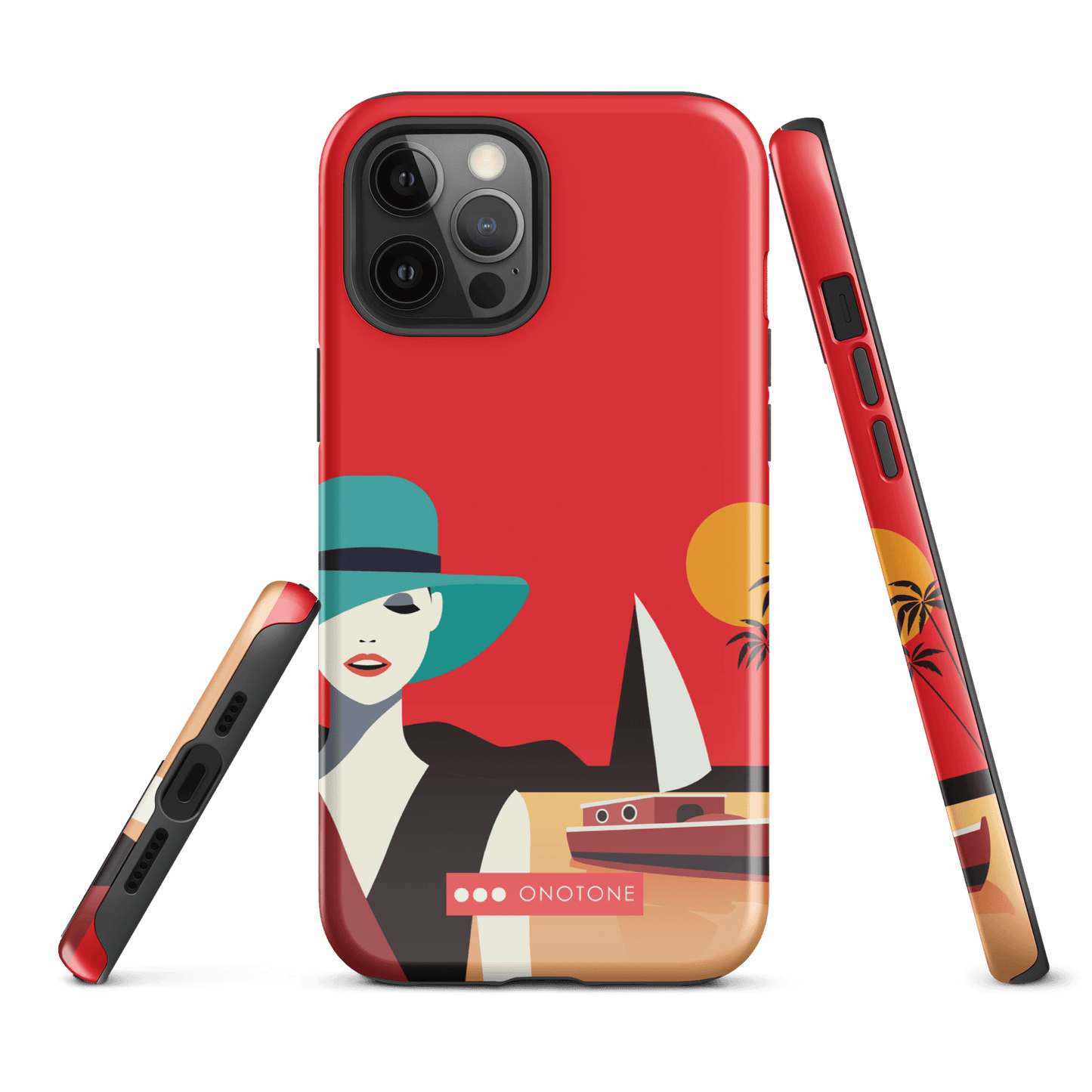 Dual Layer red modern iPhone® Case ( MD-1841)
