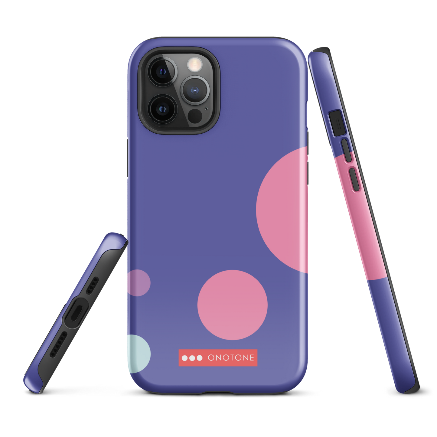 Dual Layer purple modern iPhone® Case