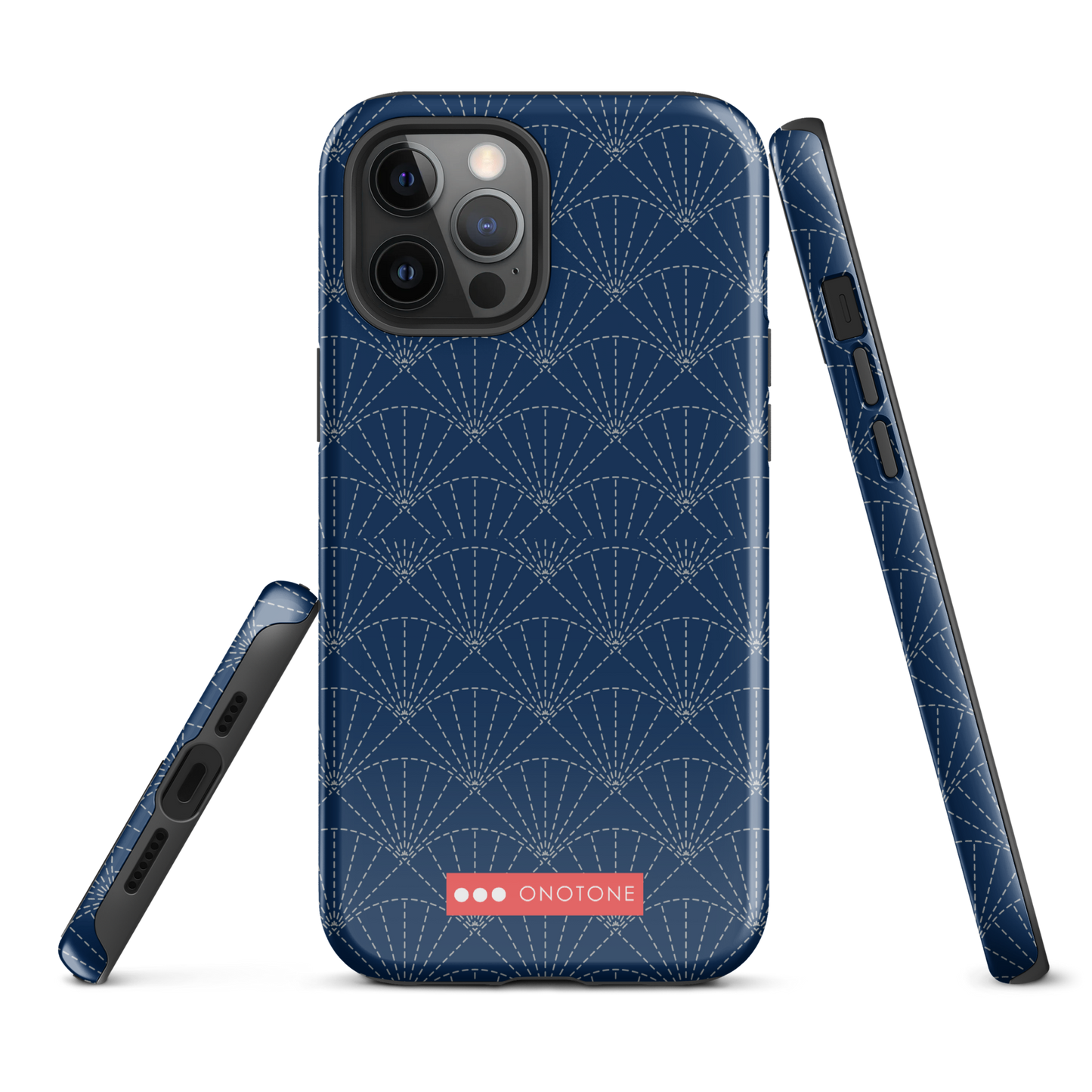 Japanese design indigo iPhone® Case with patterns
