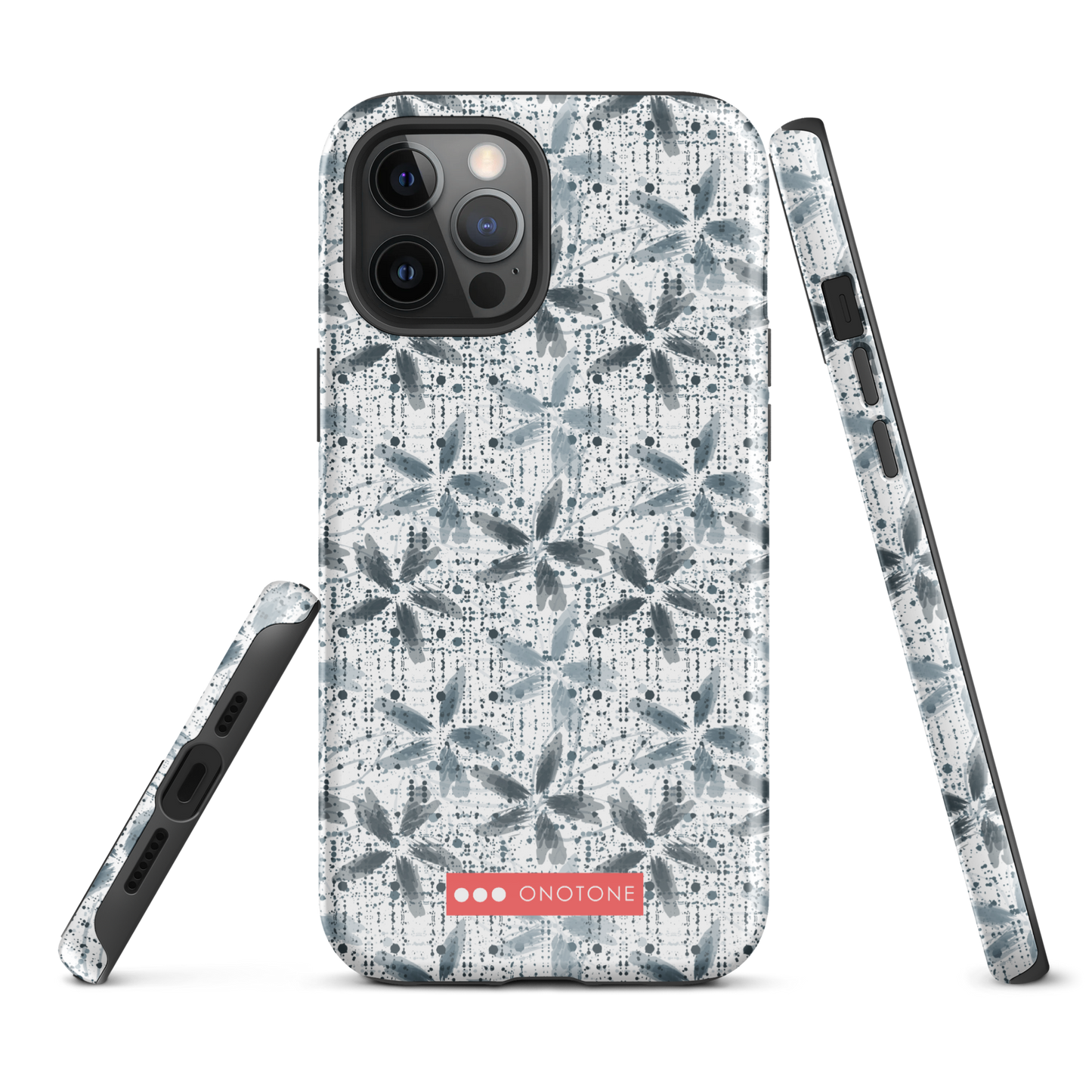 Japanese design indigo iPhone® Case with floral designs