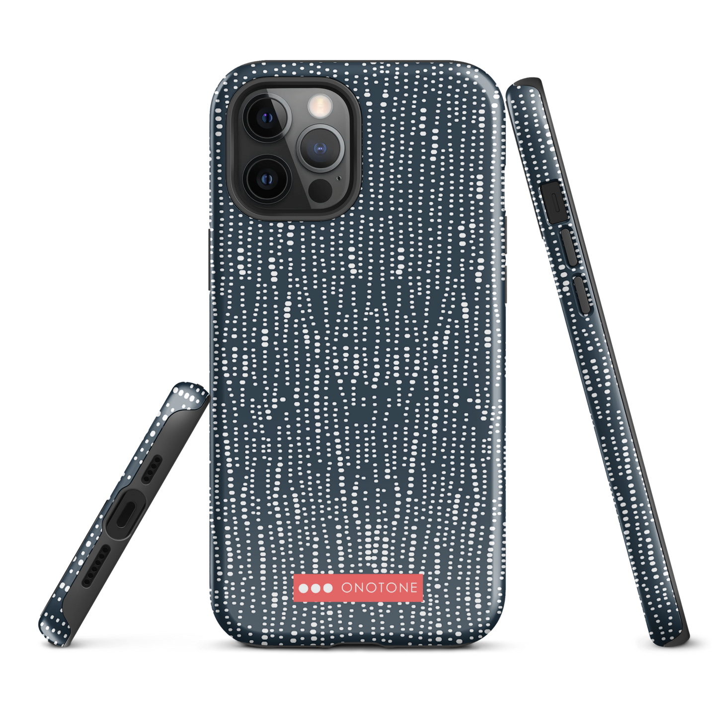 Japanese design indigo iPhone® Case with dotted patterns