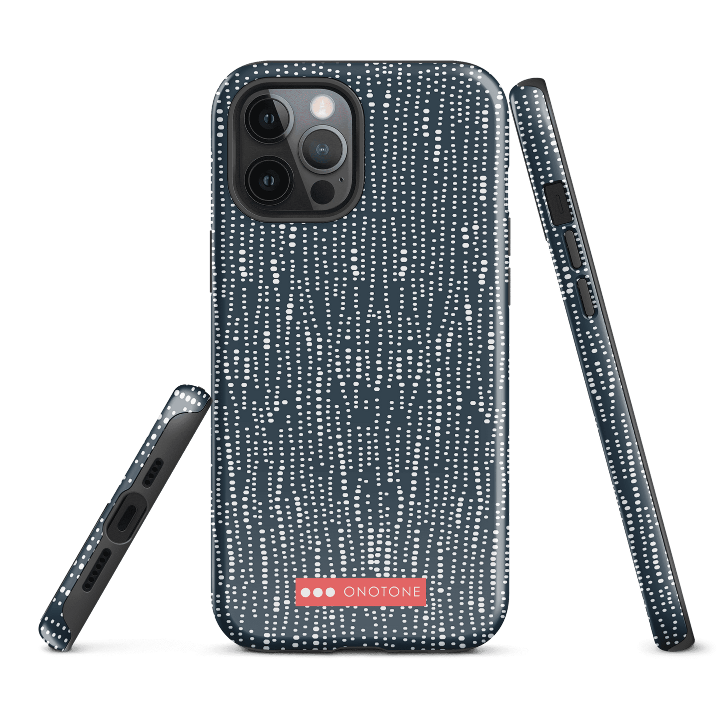 Japanese design indigo iPhone® Case with dotted patterns (IND-009)