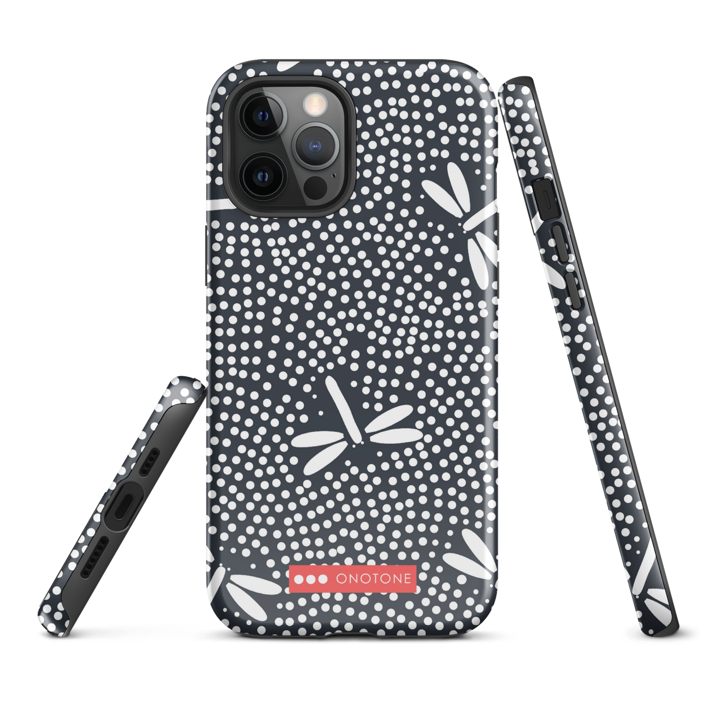 Japanese design indigo iPhone® Case with firefly patterns