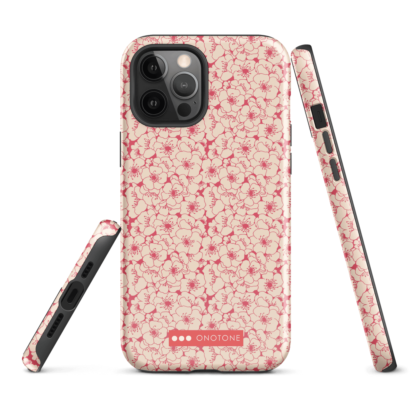 Japanese design indigo iPhone® Case with sakura patterns (IND-012)