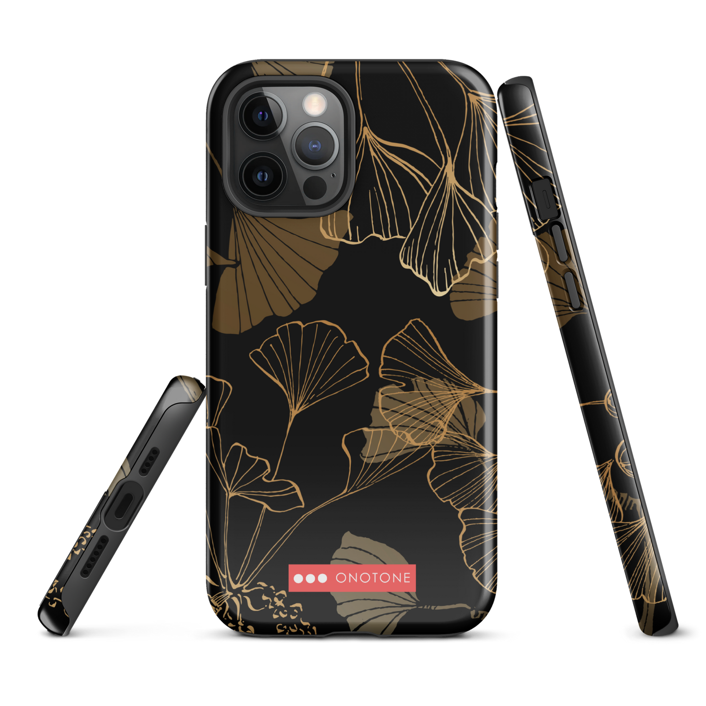 Japanese traditional design indigo iPhone® Case Ginkgo leaves