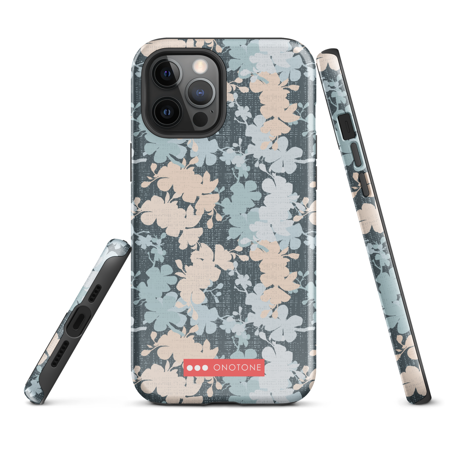 Japanese design indigo iPhone® Case with sakura flower patterns