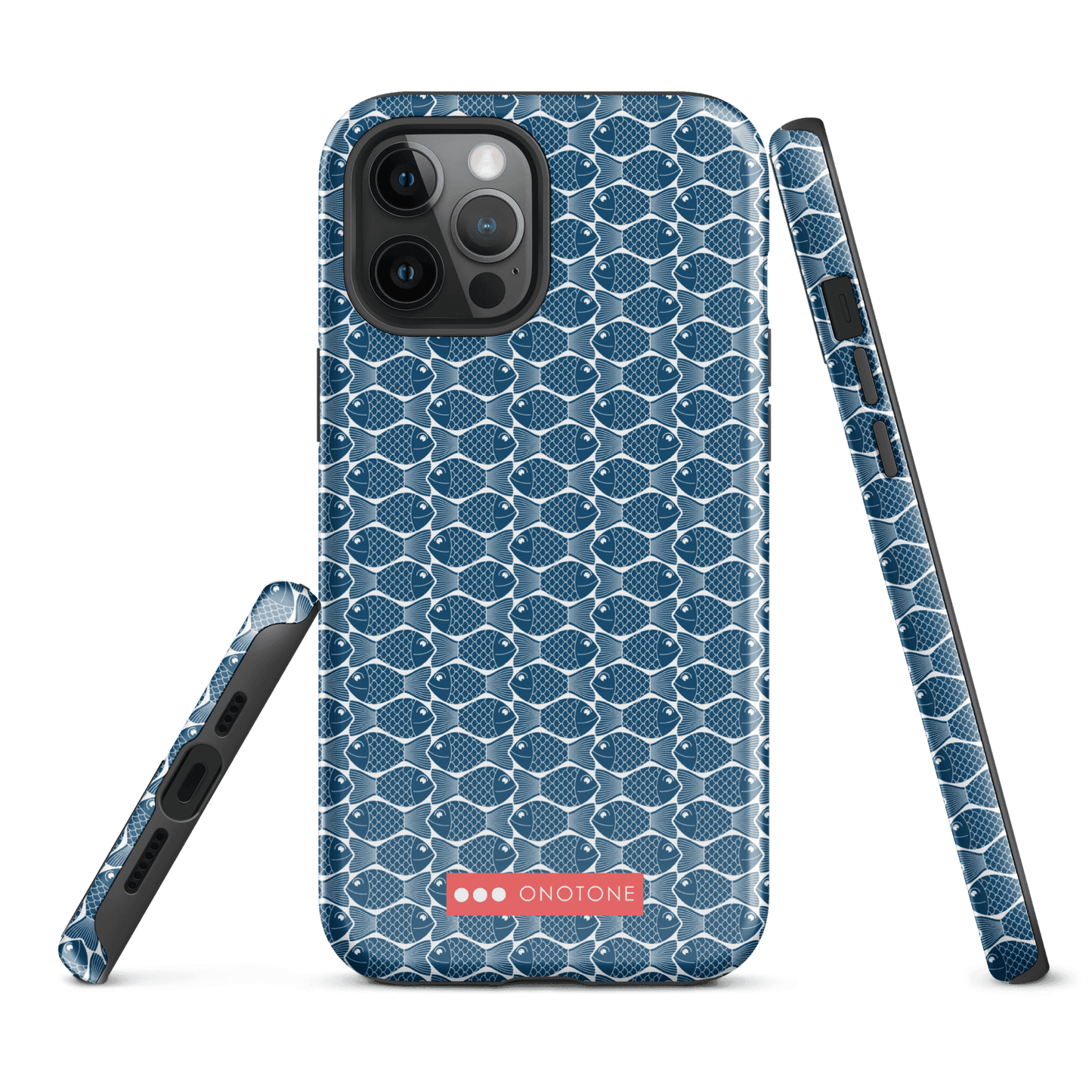 Japanese iPhone® Case with traditional Indigo fish patterns (IND-048)