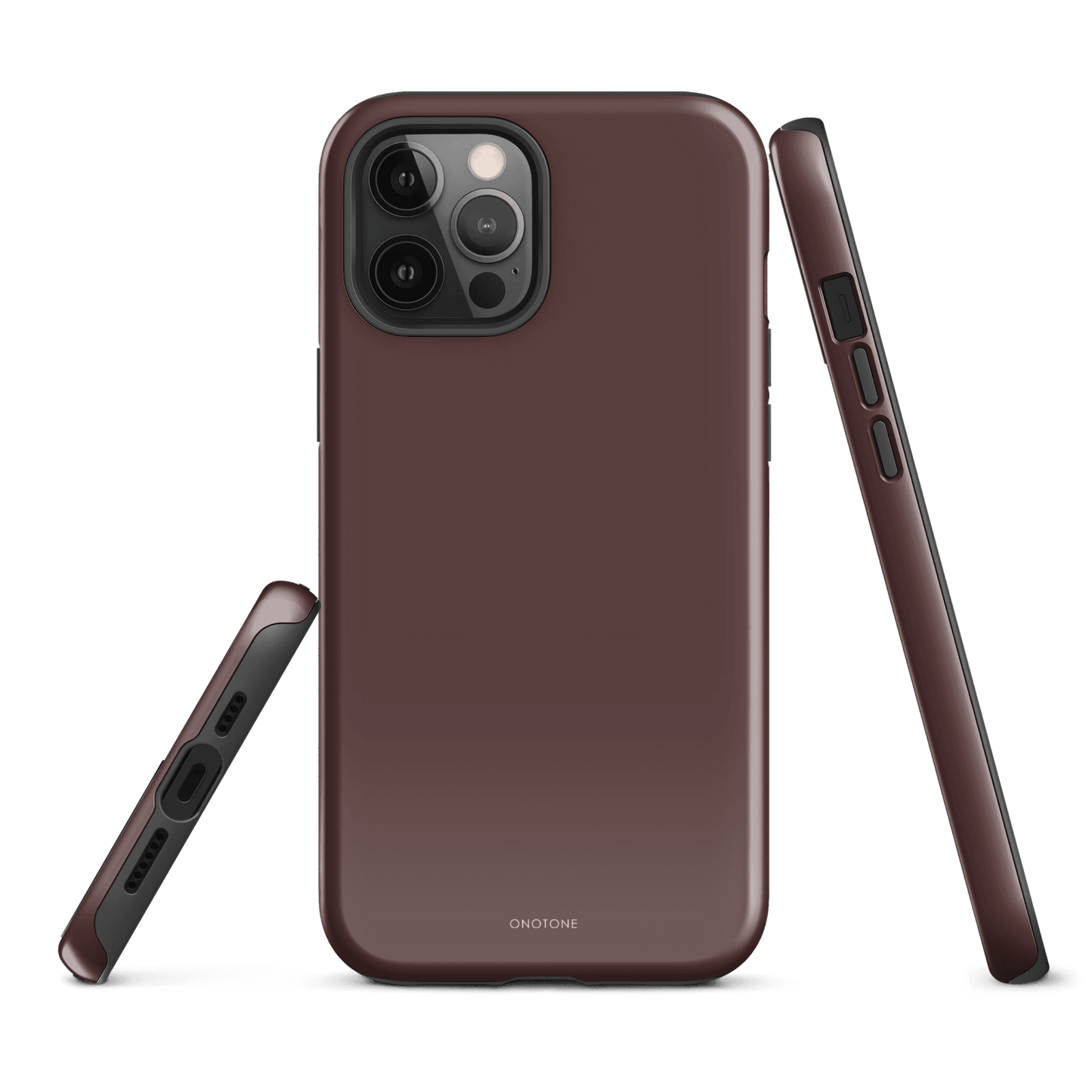 GRAY MINIMALIST IPHONE® CASE - PANTONE® BITTER CHOCOLATE
