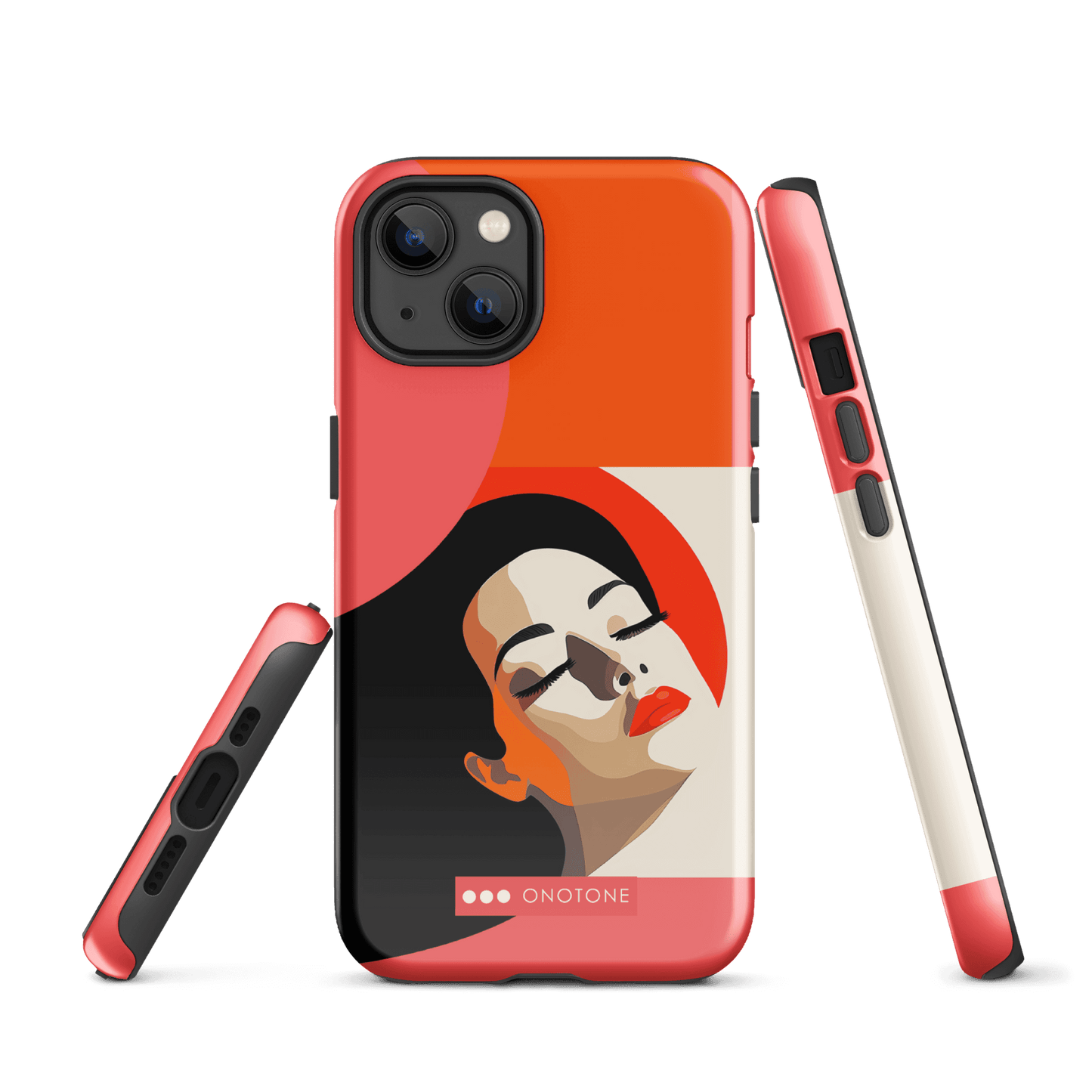 Dual Layer orange modern iPhone® Case ( MD-3857)