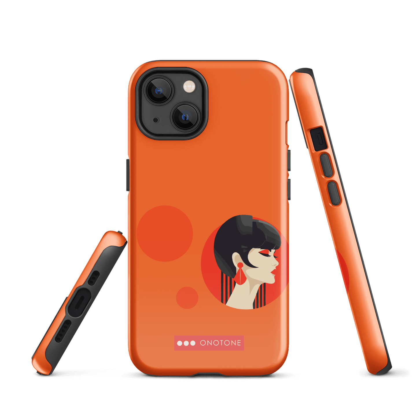 Dual Layer orange modern iPhone® Case ( MD-3801)