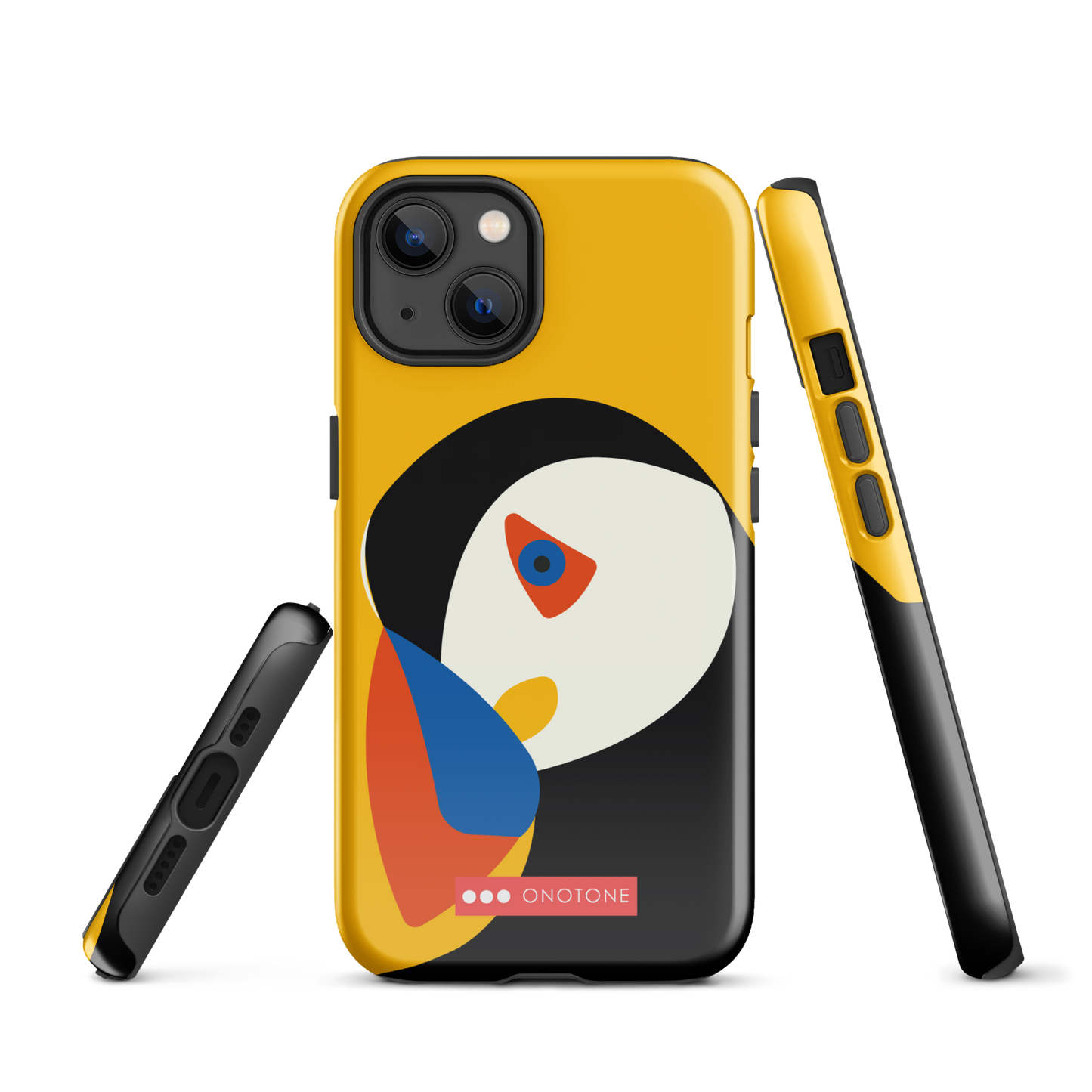 Dual Layer yellow modern iPhone® Case