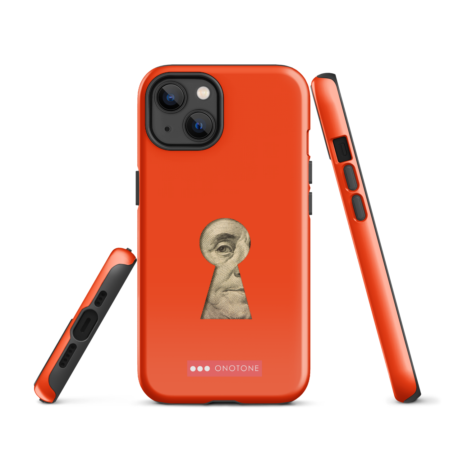 Dual Layer red modern iPhone® Case