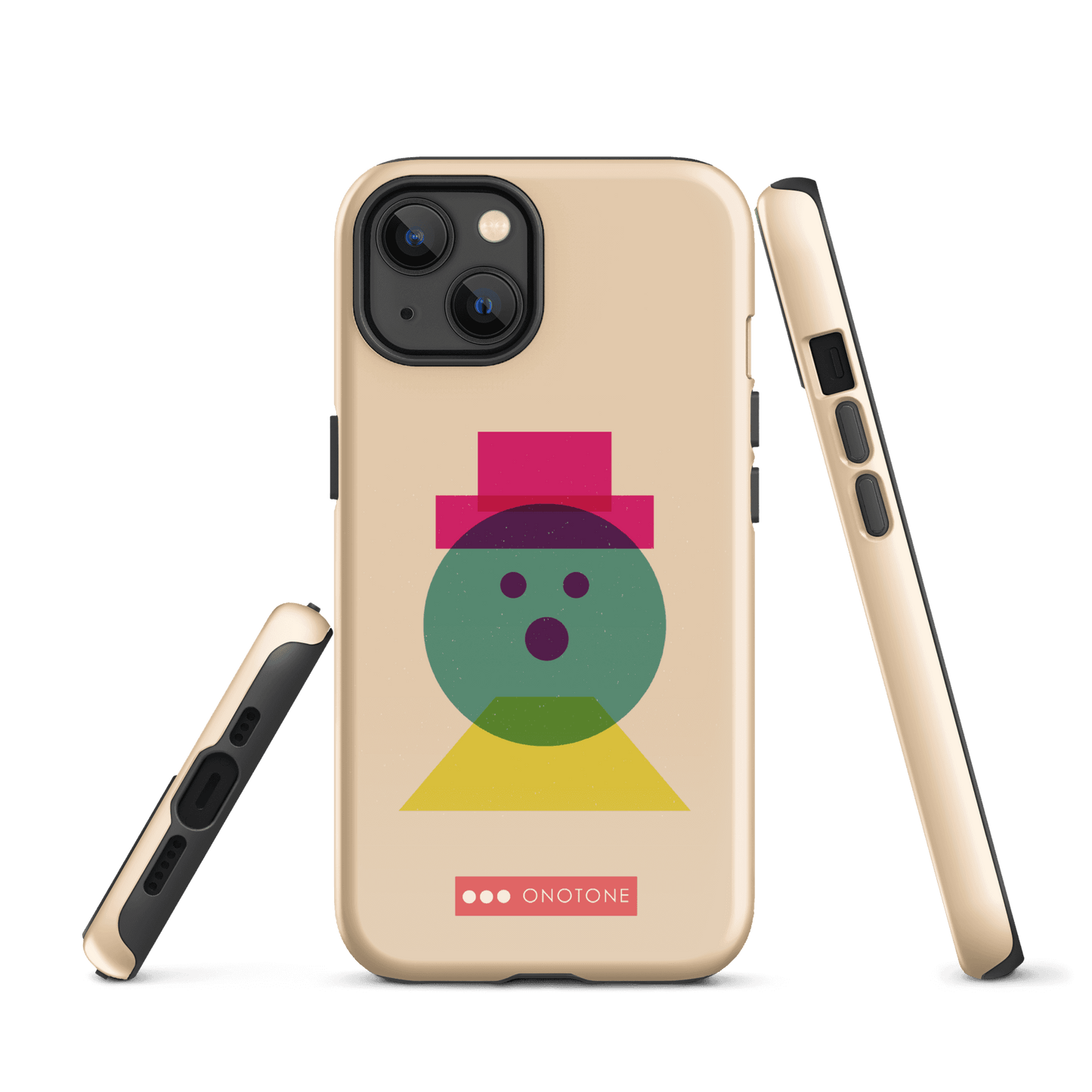 Dual Layer beige modern iPhone® Case ( MD-3129)