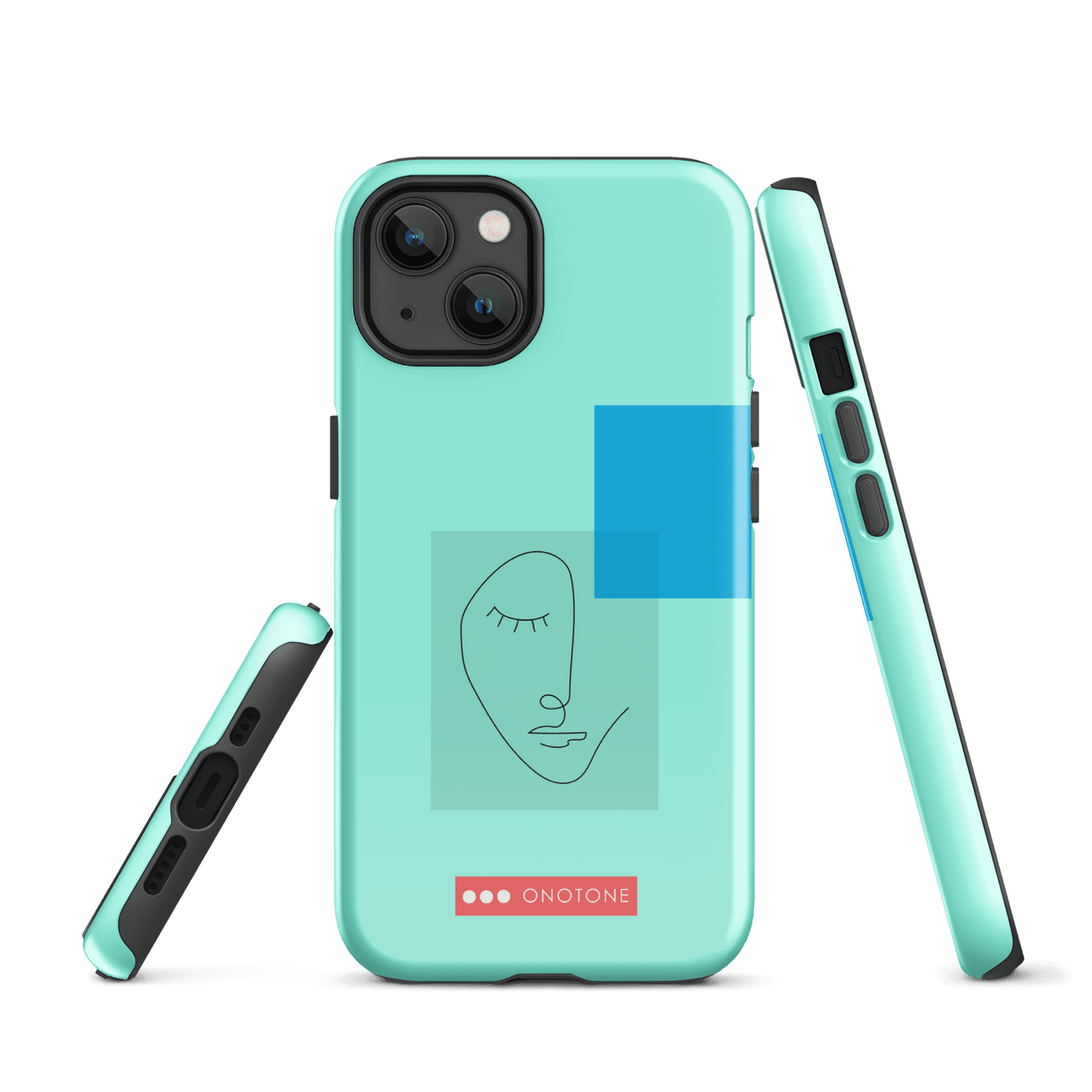 Dual Layer blue modern iPhone® Case ( MD-3745)