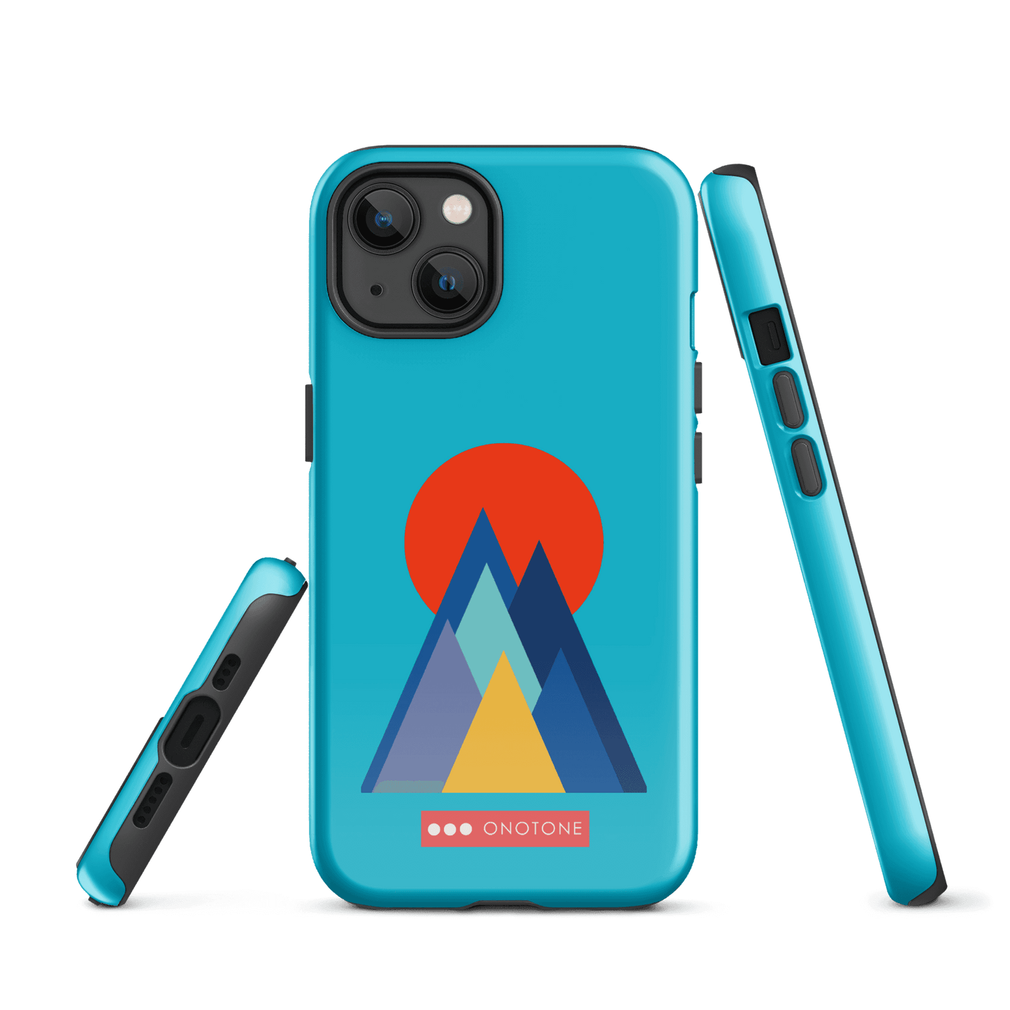 Dual Layer blue modern iPhone® Case ( MD-2737)