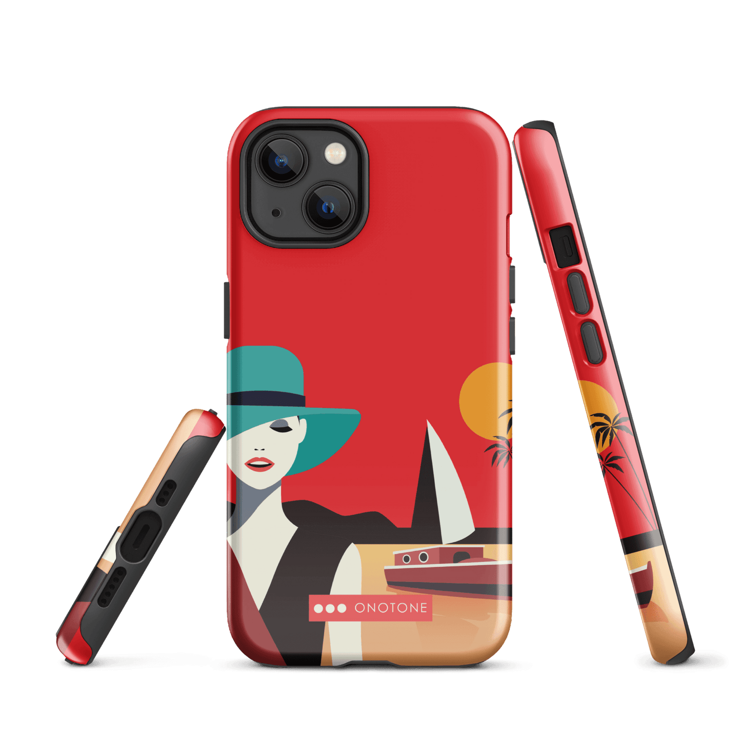 Dual Layer red modern iPhone® Case ( MD-1841)