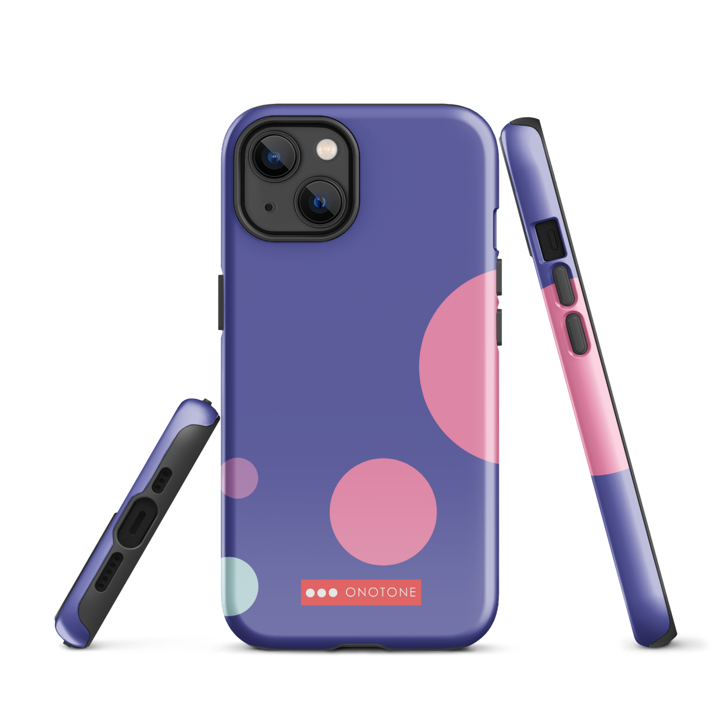 Dual Layer purple modern iPhone® Case
