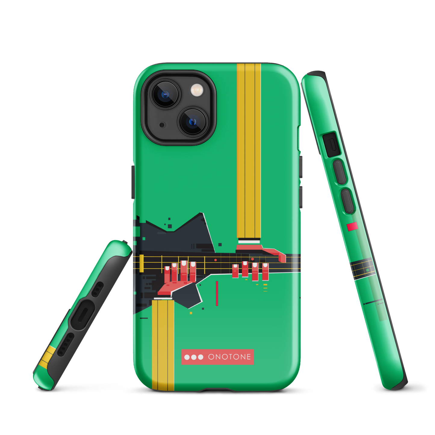Dual Layer green modern iPhone® Case