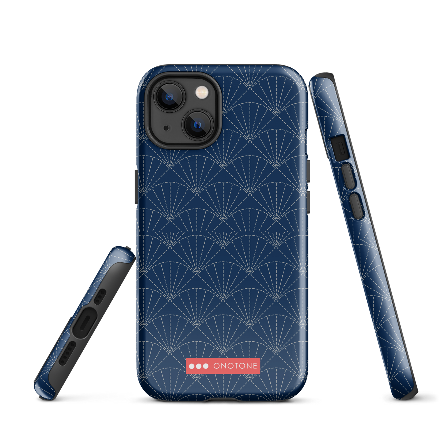 Japanese design indigo iPhone® Case with patterns
