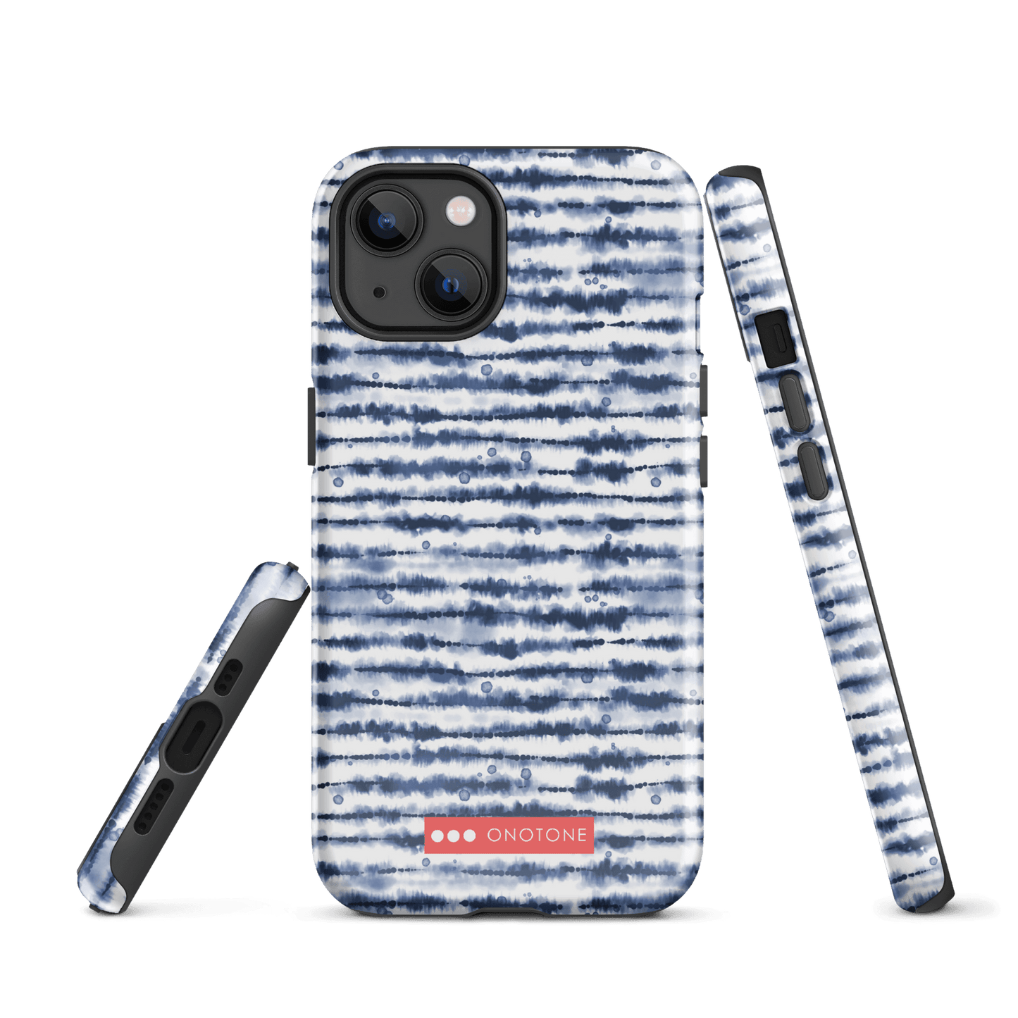 Japanese design indigo iPhone® Case with hand drawn patterns (IND-002)