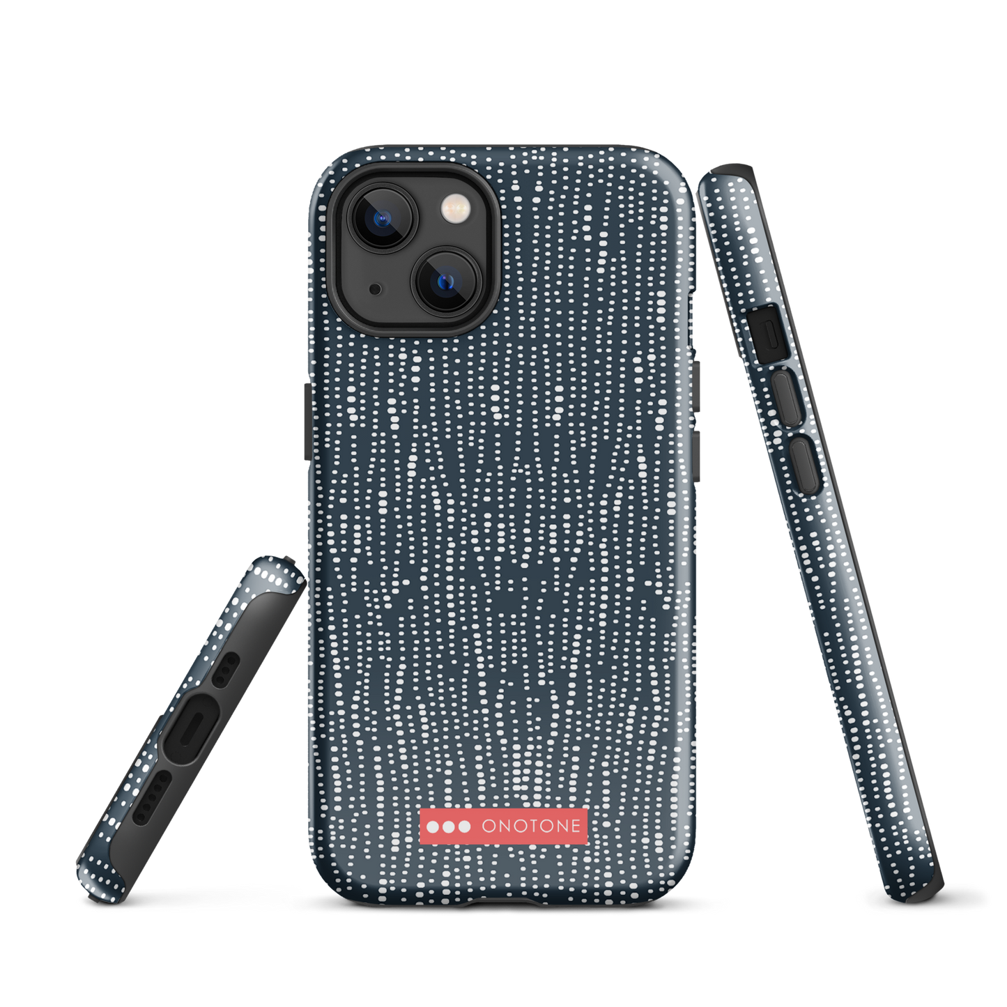 Japanese design indigo iPhone® Case with dotted patterns