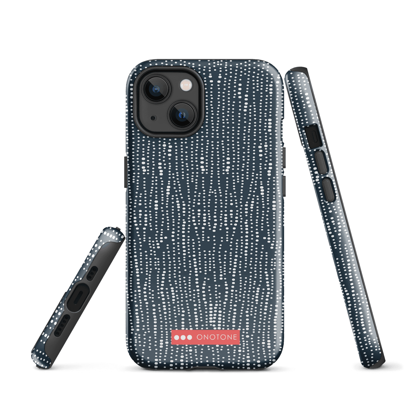 Japanese design indigo iPhone® Case with dotted patterns (IND-009)